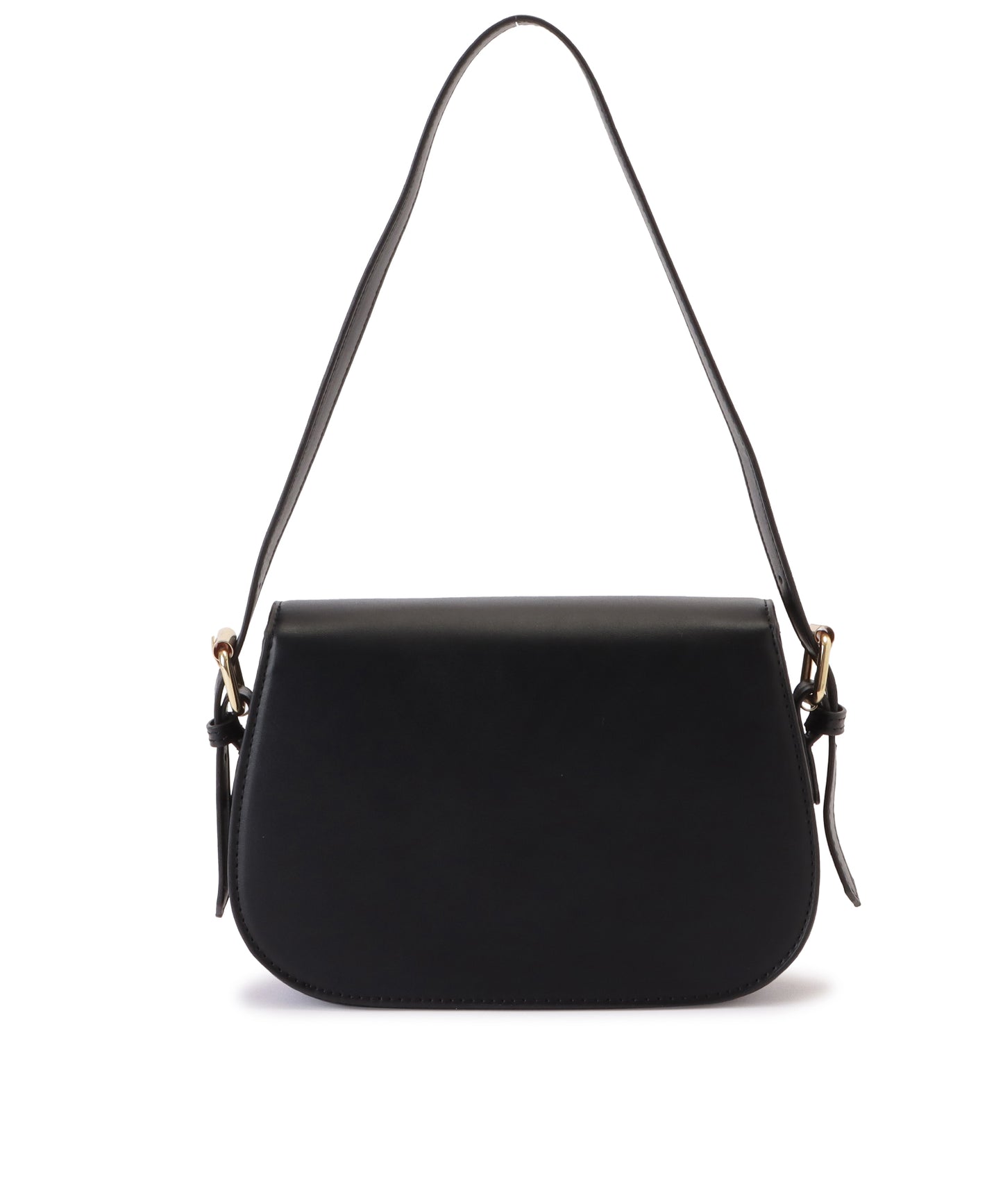 レザー調ラウンドショルダーバッグ