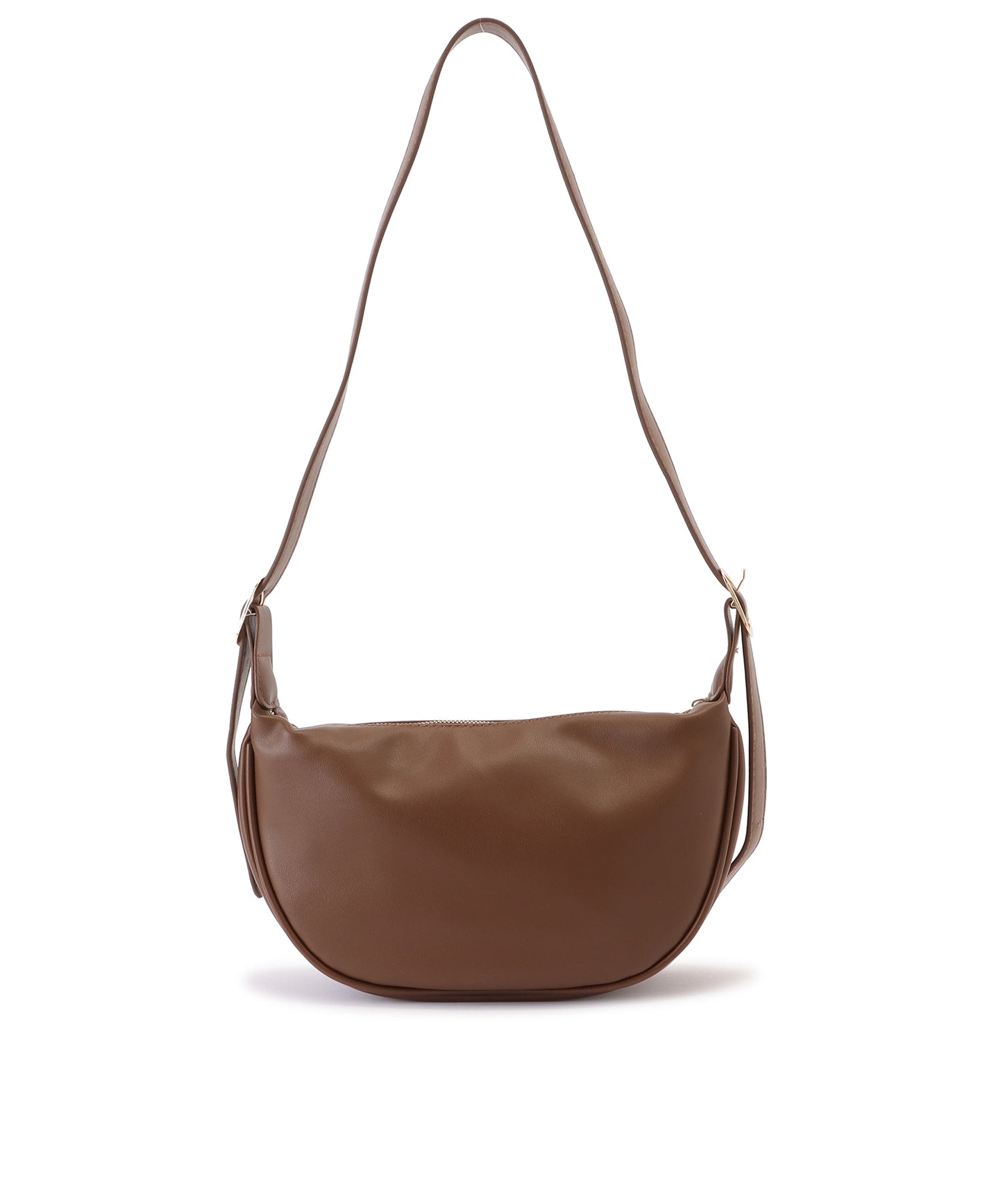 マットレザー調ラウンドボディバッグ