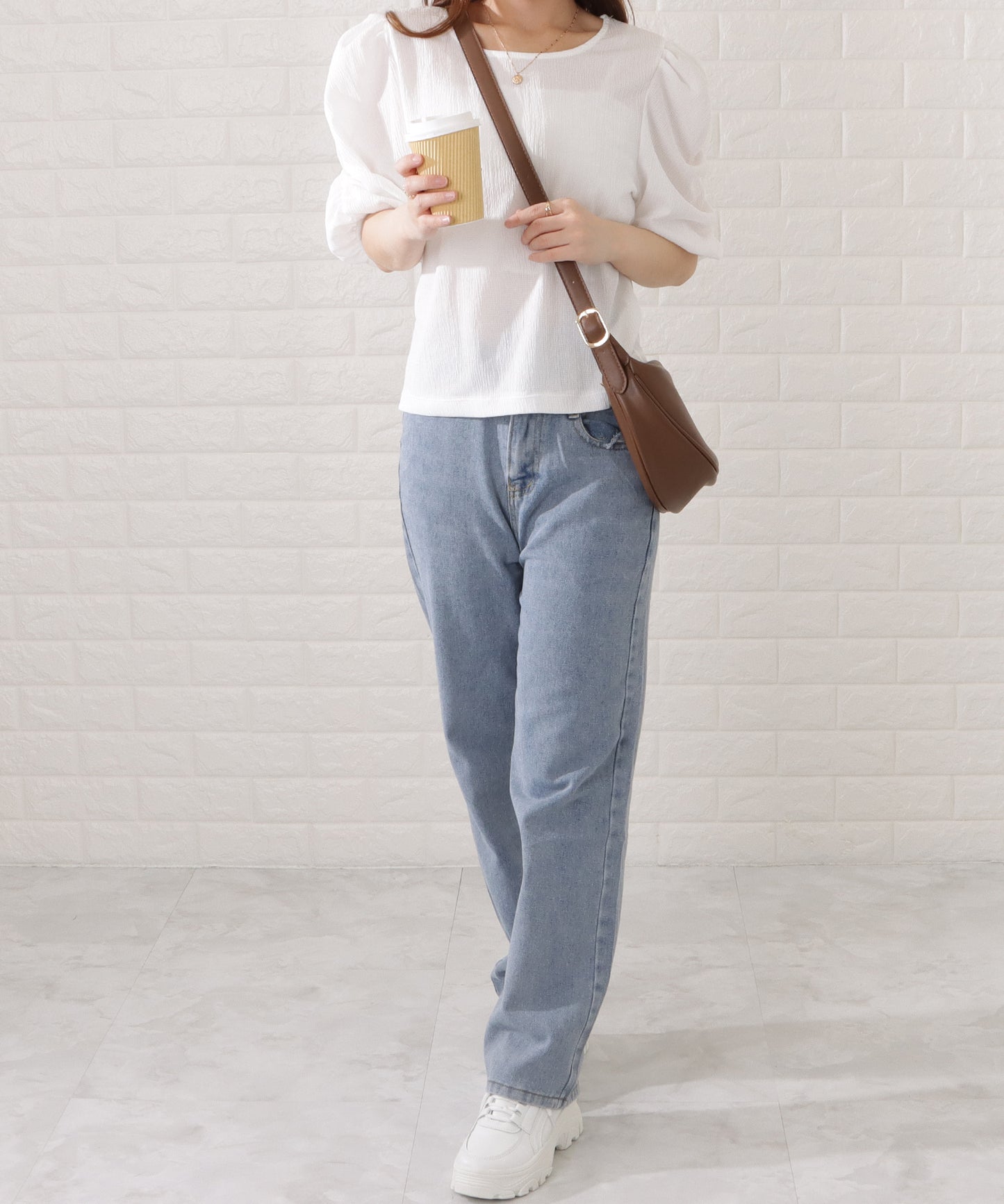 マットレザー調ラウンドボディバッグ