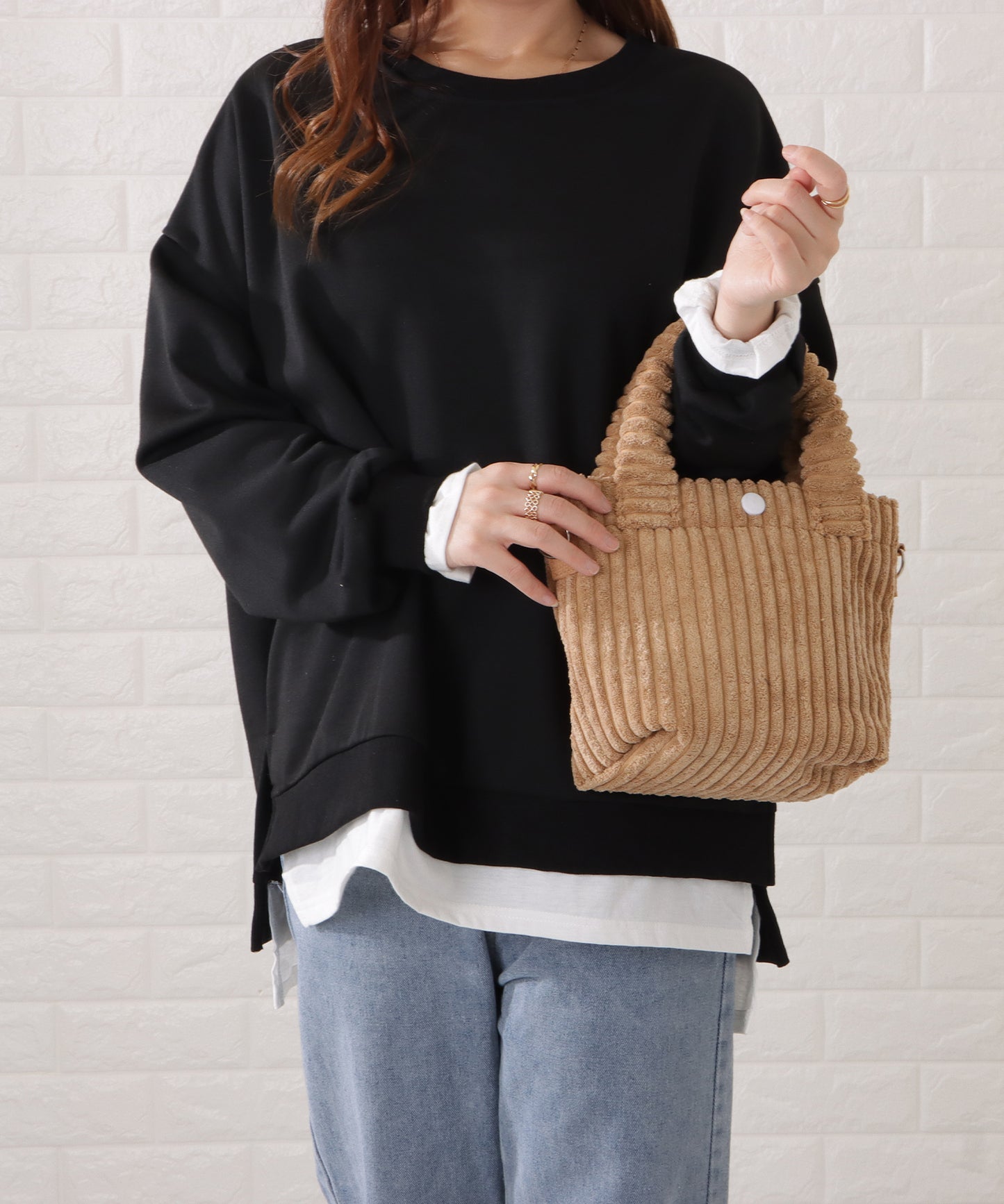 コーデュロイ2WAYミニショルダーバッグ