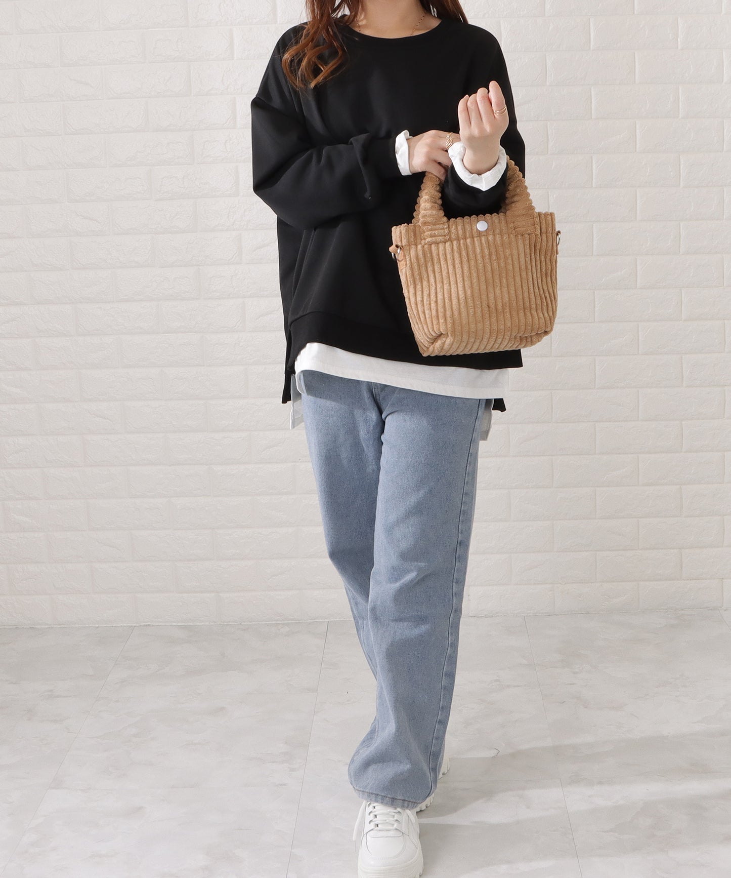 コーデュロイ2WAYミニショルダーバッグ