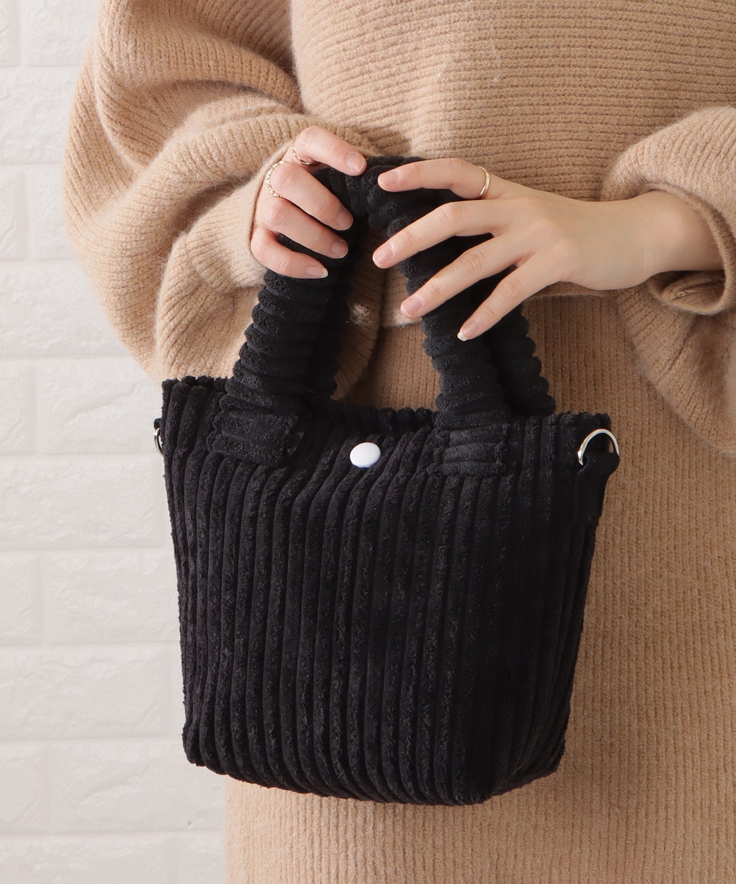 コーデュロイ2WAYミニショルダーバッグ