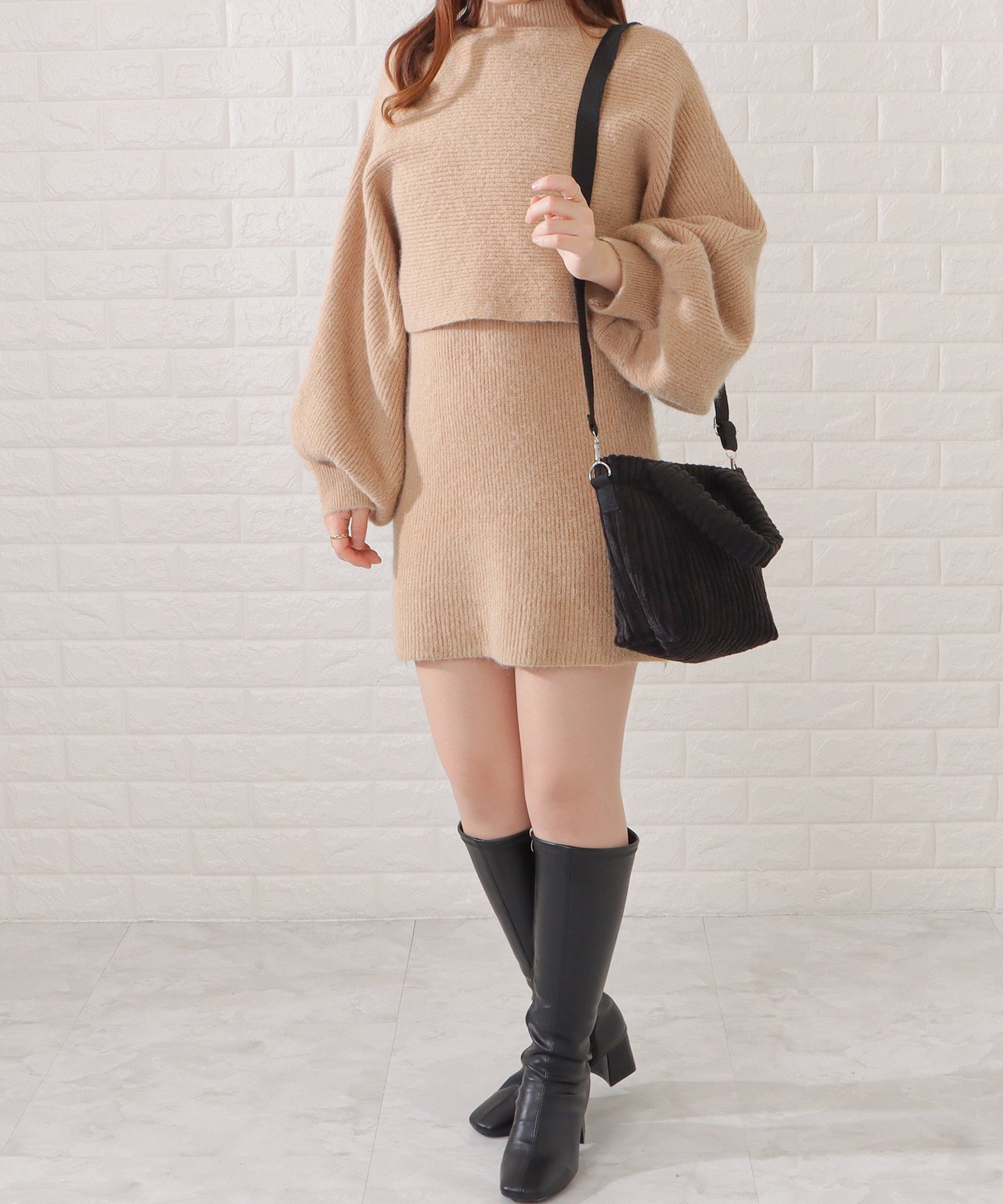 コーデュロイ2WAYミニショルダーバッグ