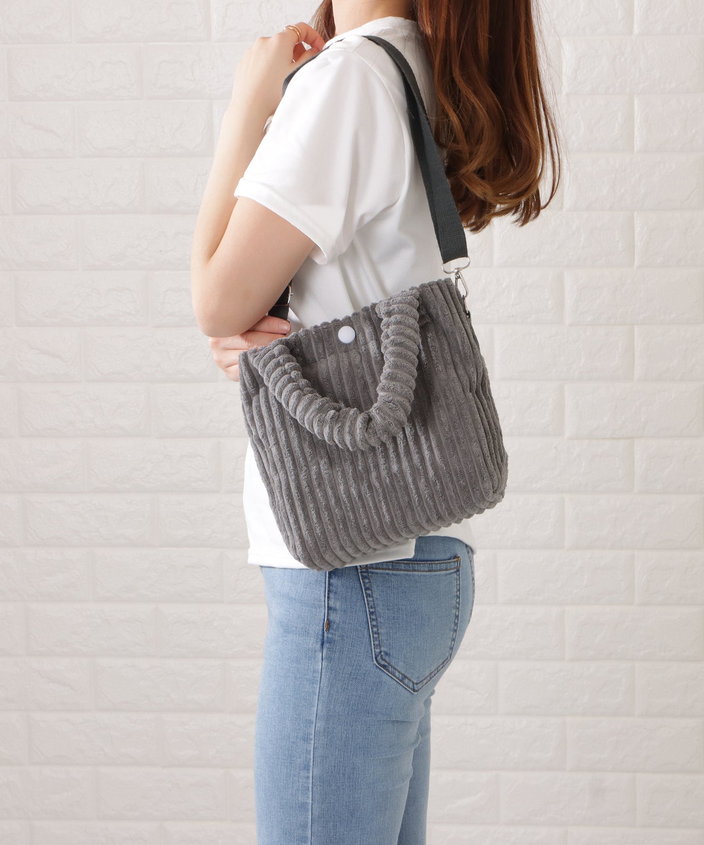 コーデュロイ2WAYミニショルダーバッグ