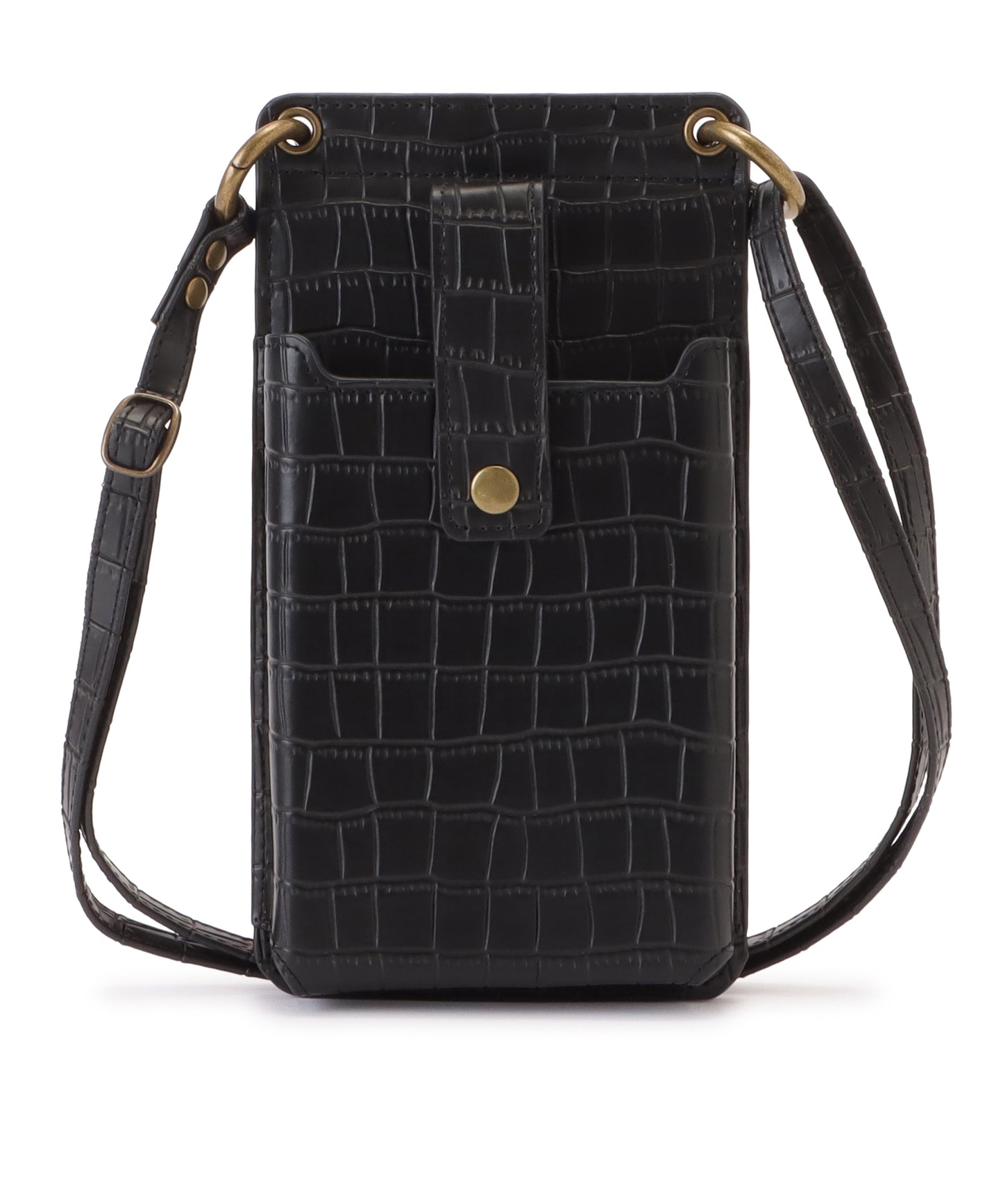 クロコダイルレザー調2WAYスマホショルダーバッグ