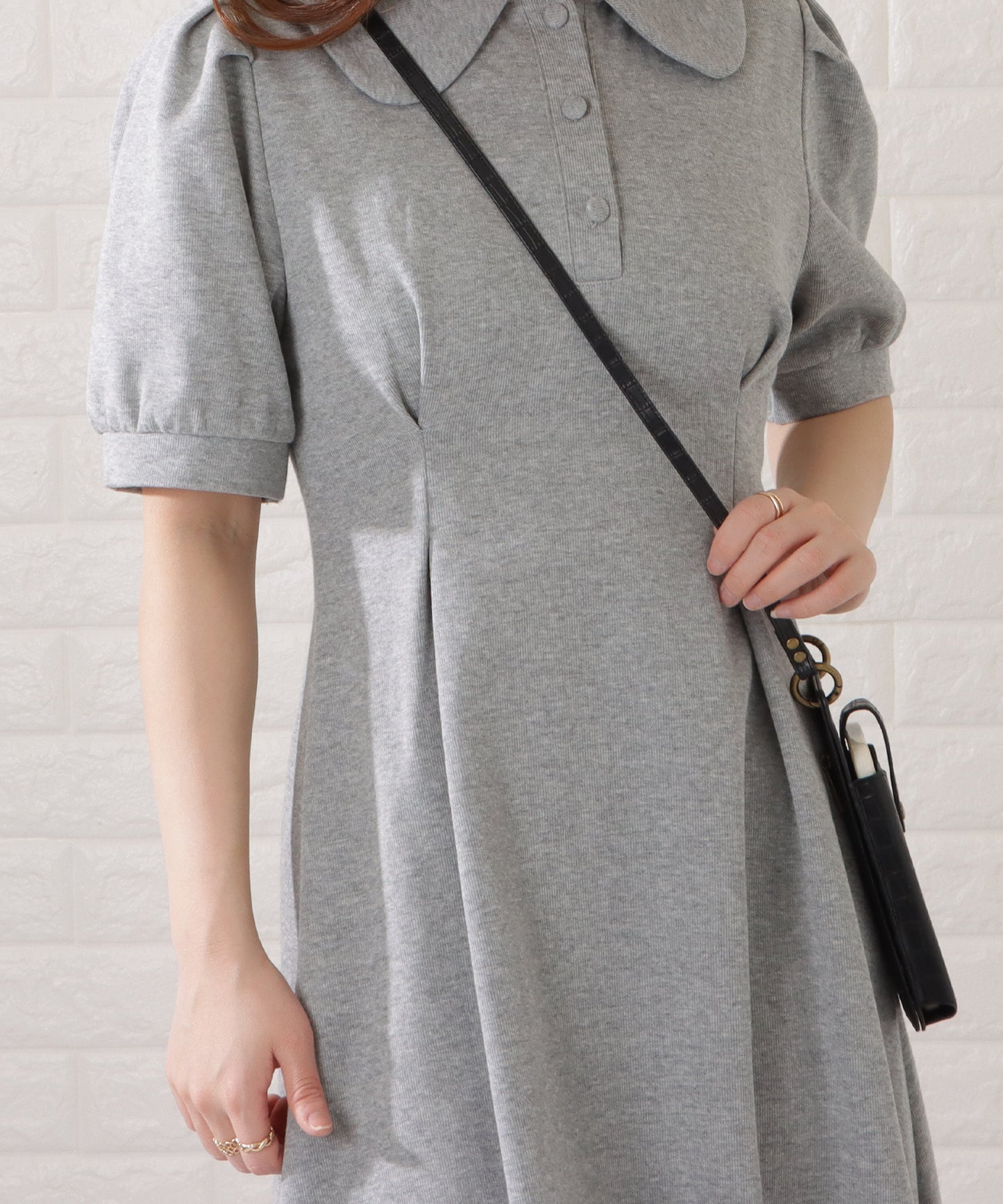 クロコダイルレザー調2WAYスマホショルダーバッグ