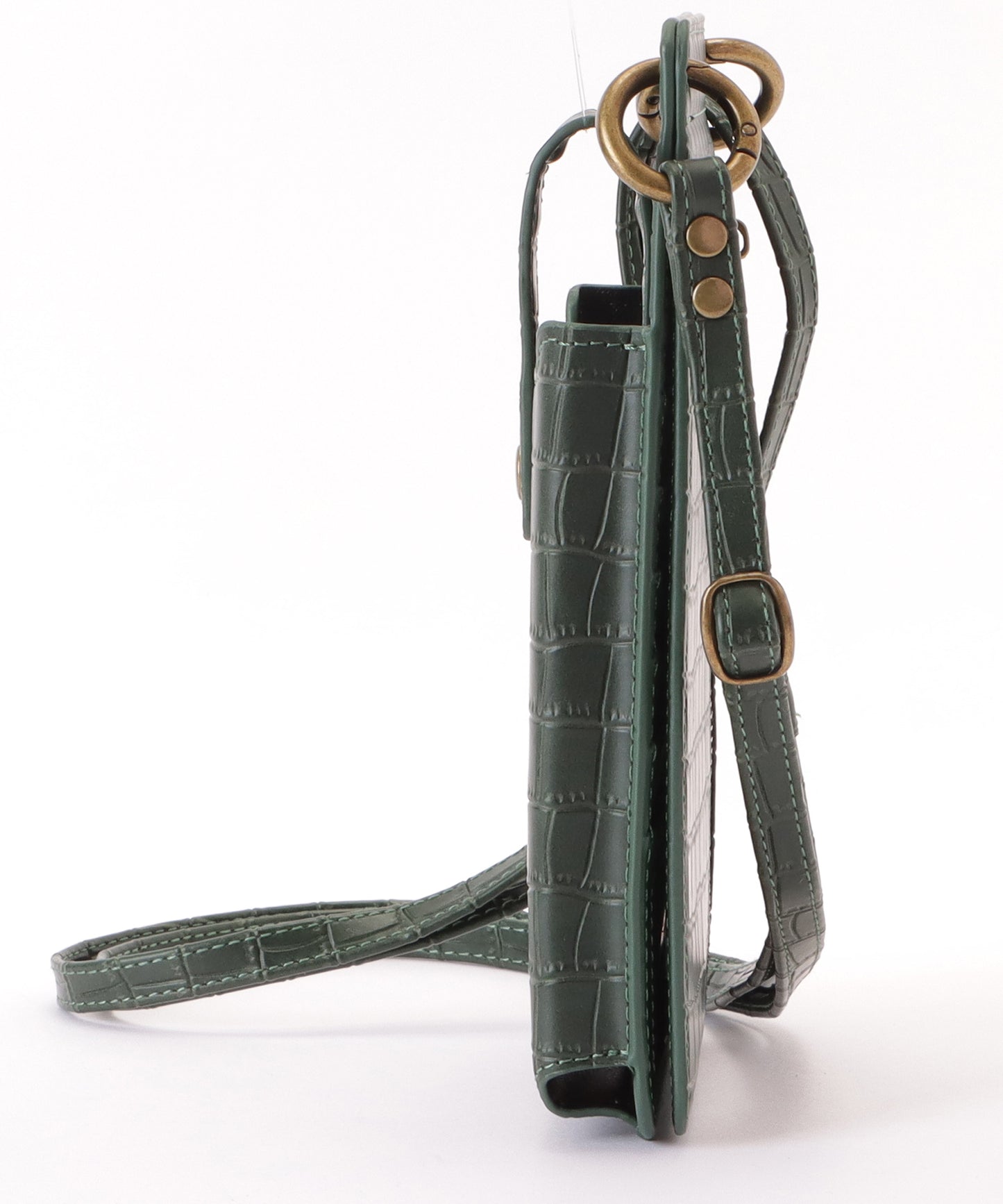 クロコダイルレザー調2WAYスマホショルダーバッグ