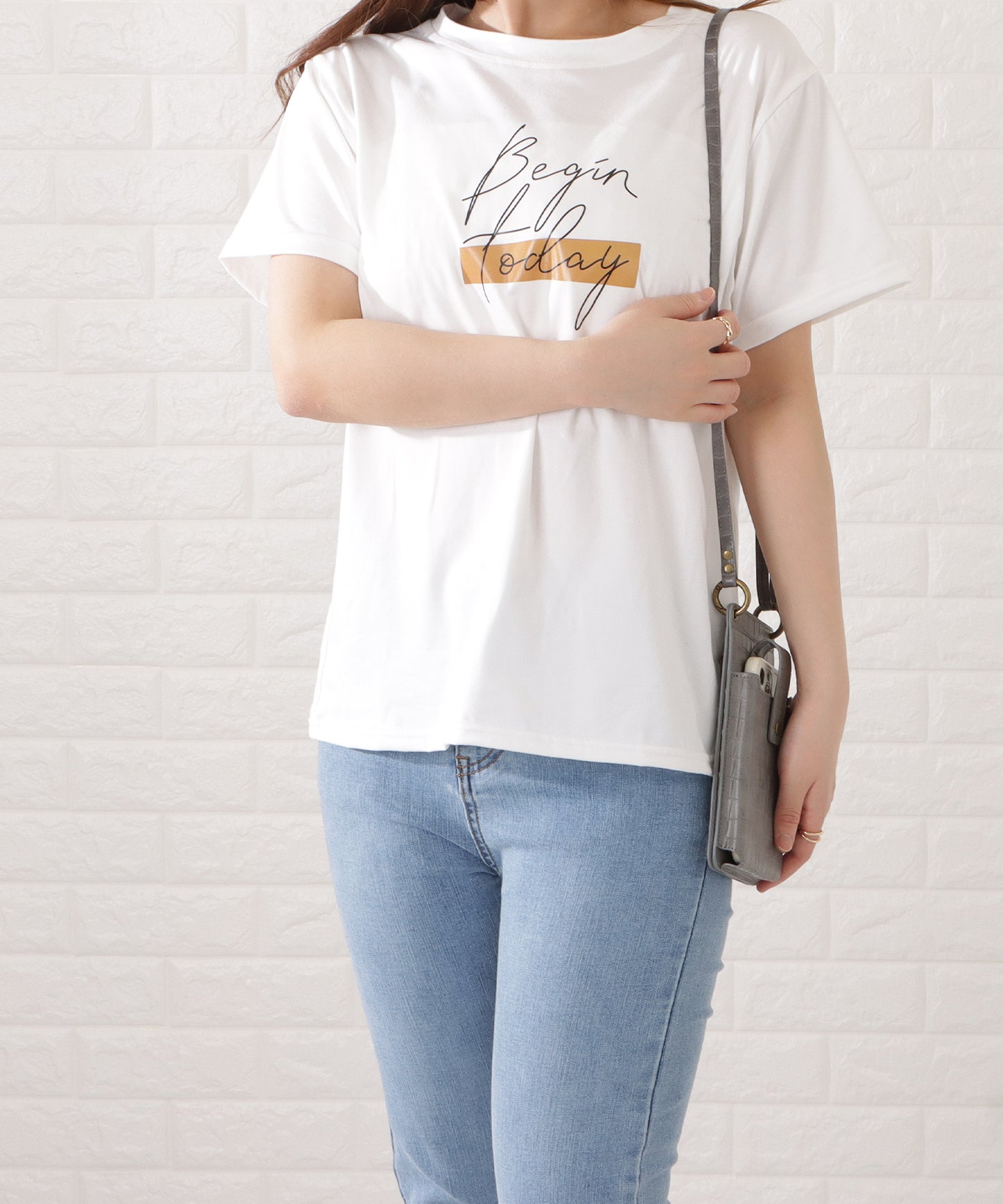 クロコダイルレザー調2WAYスマホショルダーバッグ