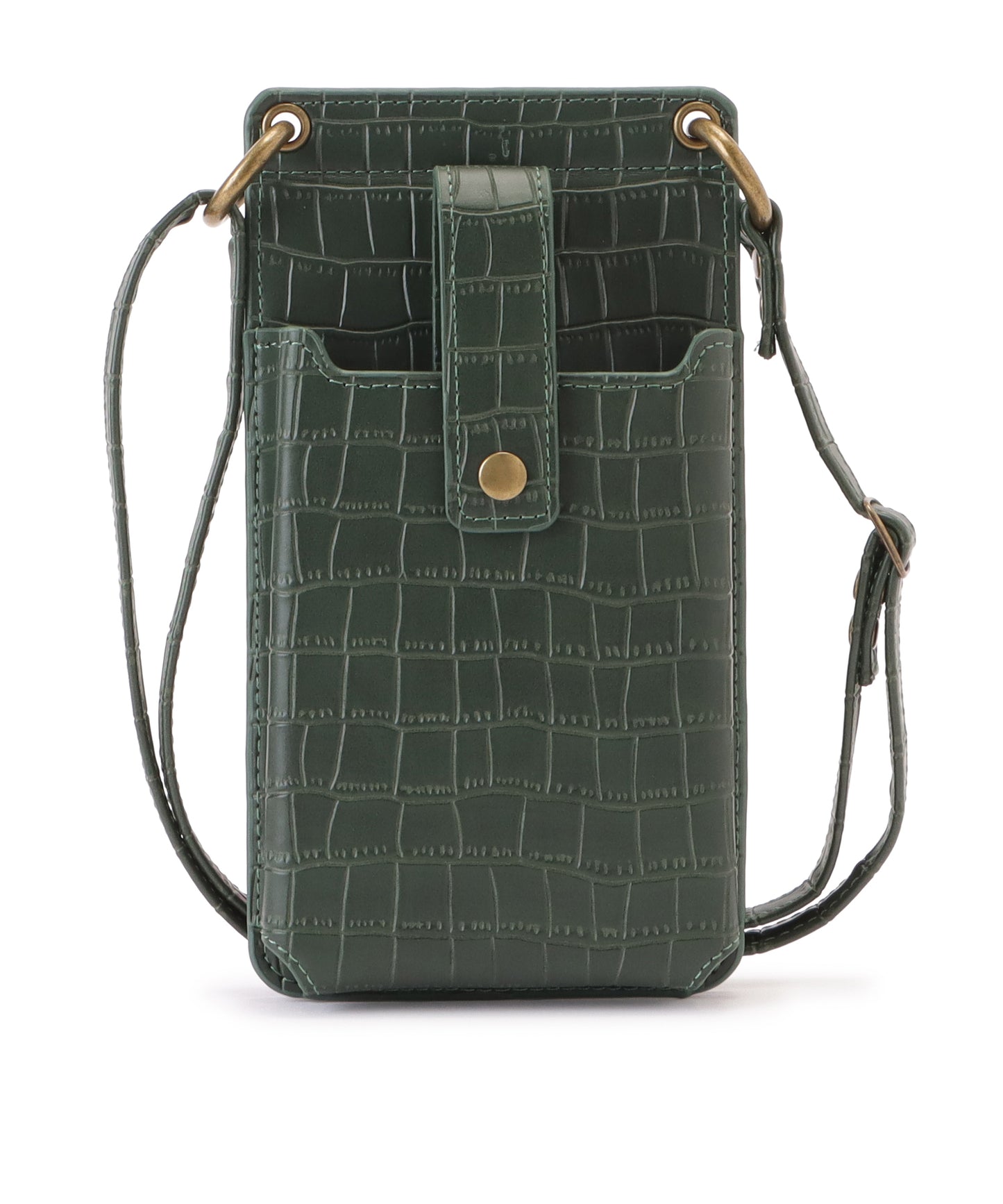 クロコダイルレザー調2WAYスマホショルダーバッグ