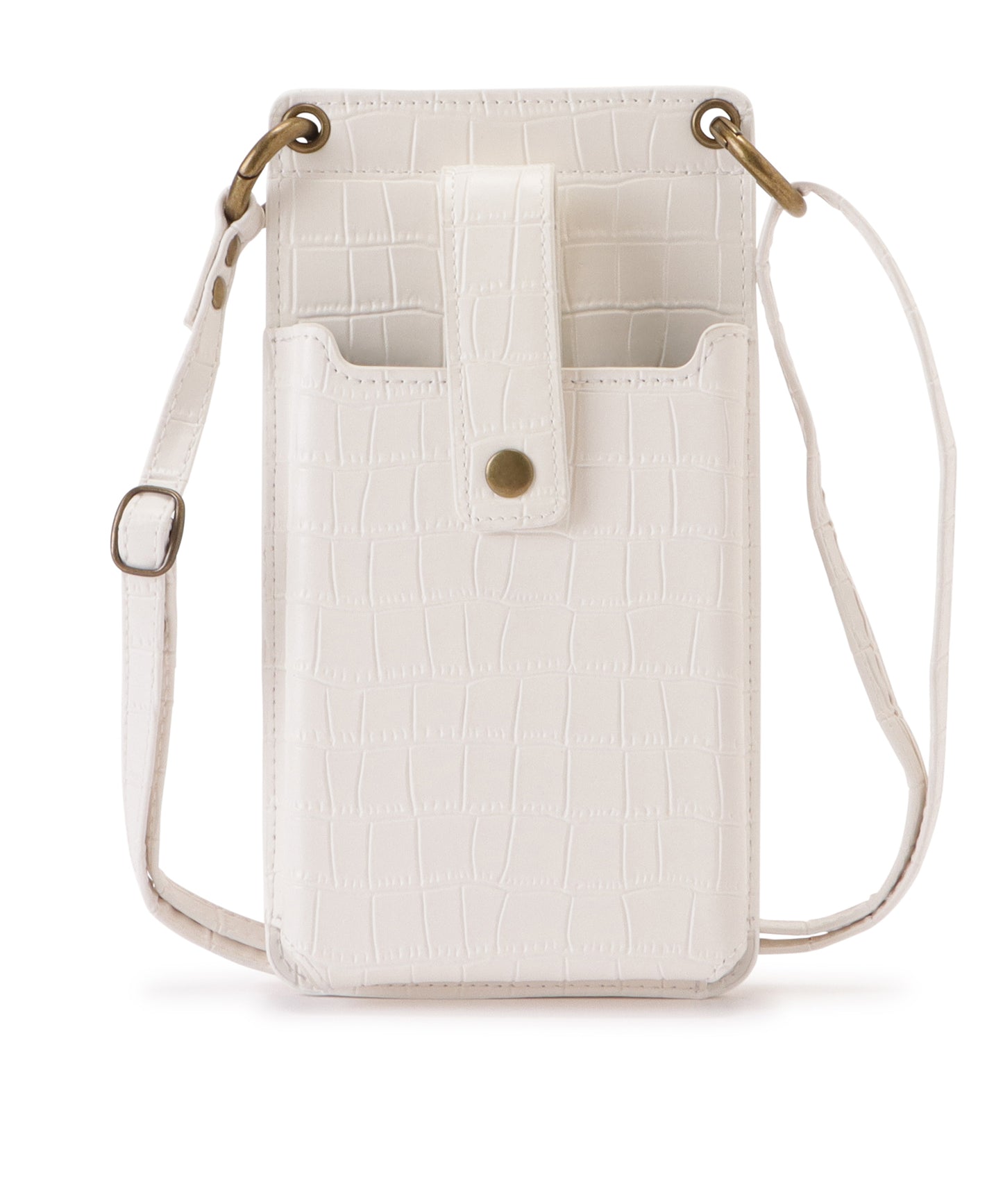 クロコダイルレザー調2WAYスマホショルダーバッグ