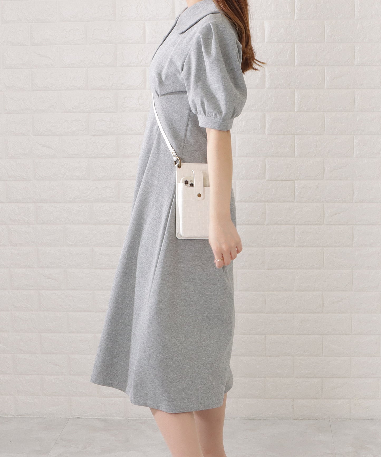 クロコダイルレザー調2WAYスマホショルダーバッグ