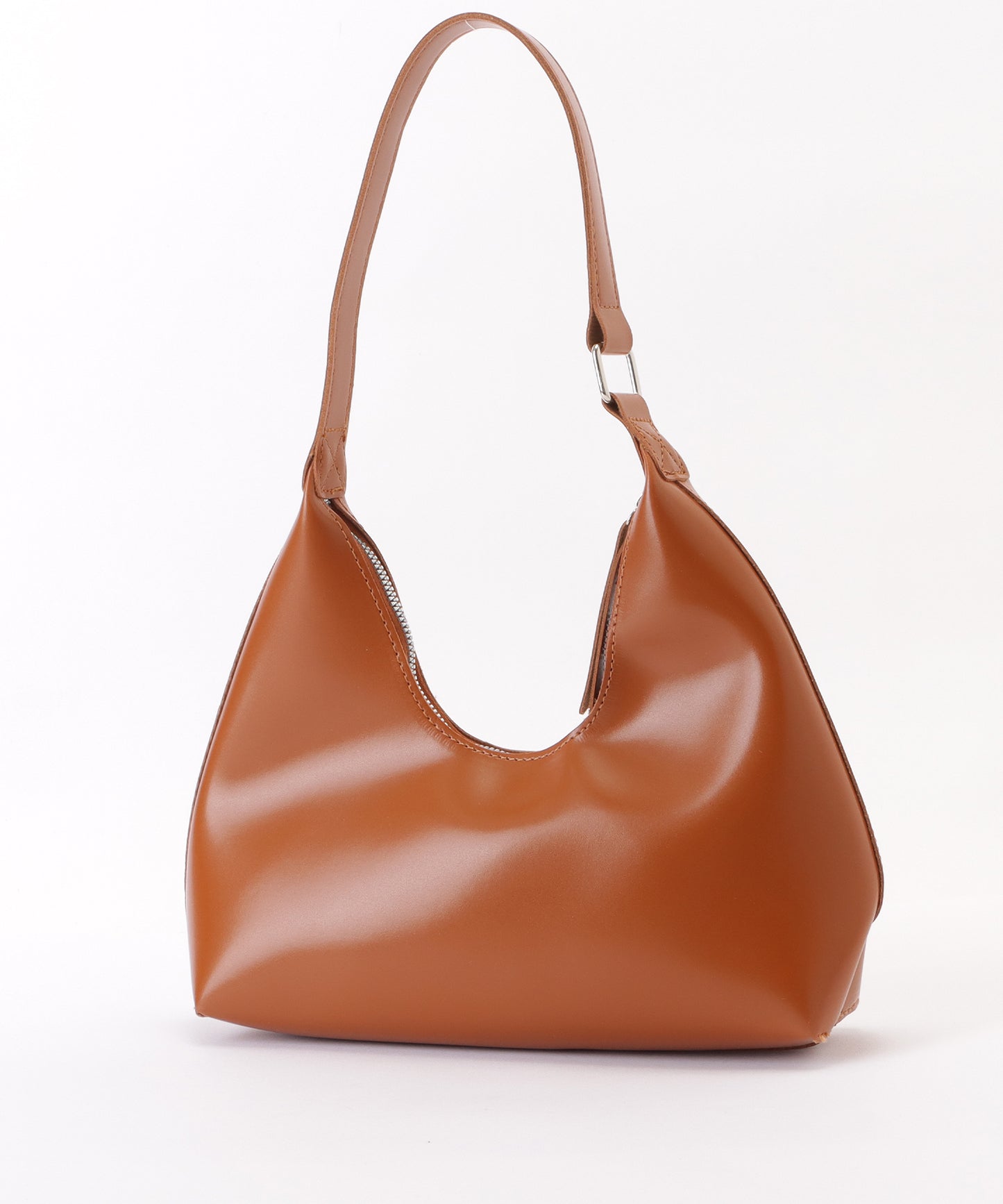 レザー調ワンハンドルハンドバッグ