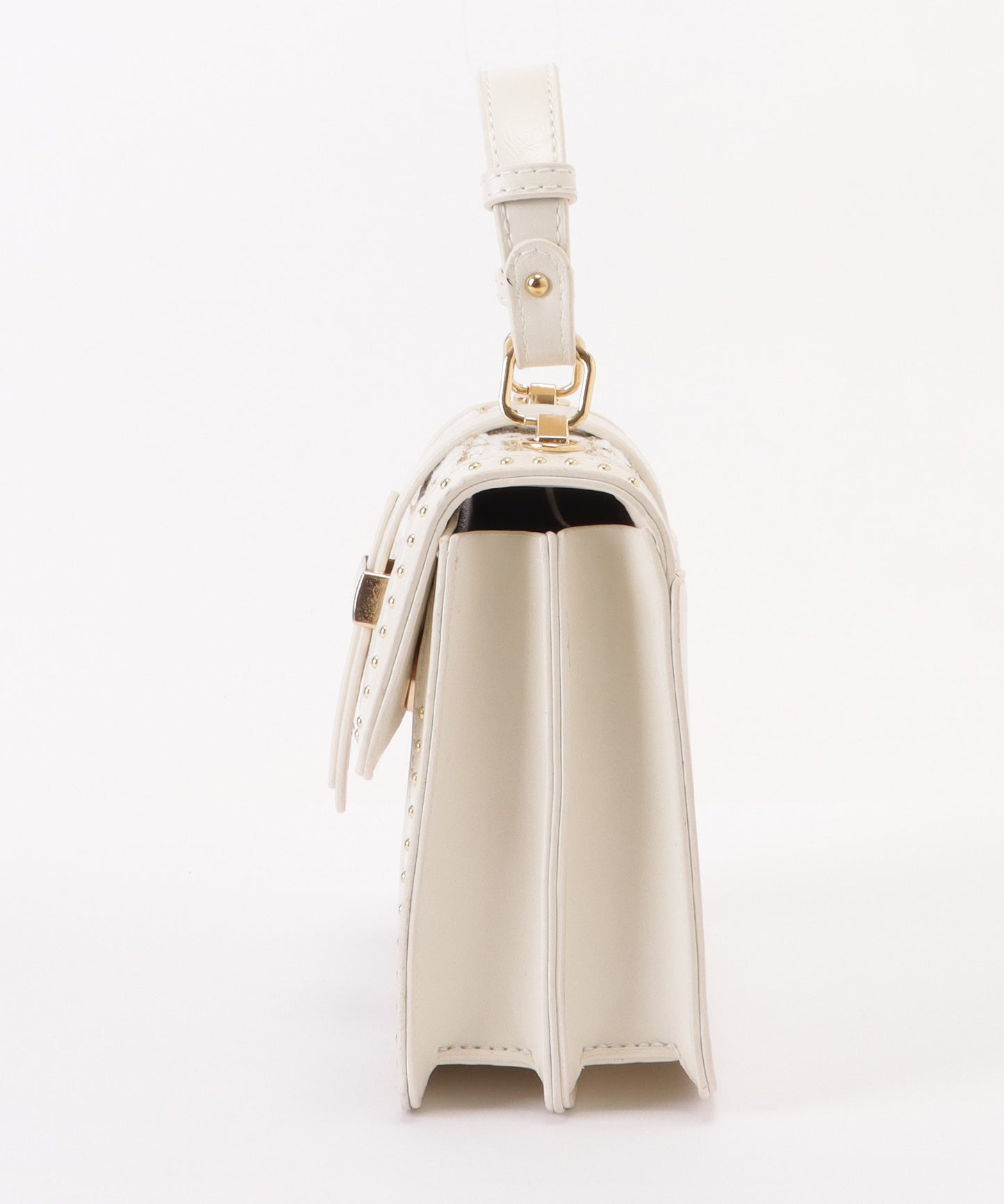 ミックスツイードスタッズ付き2WAYショルダーバッグ