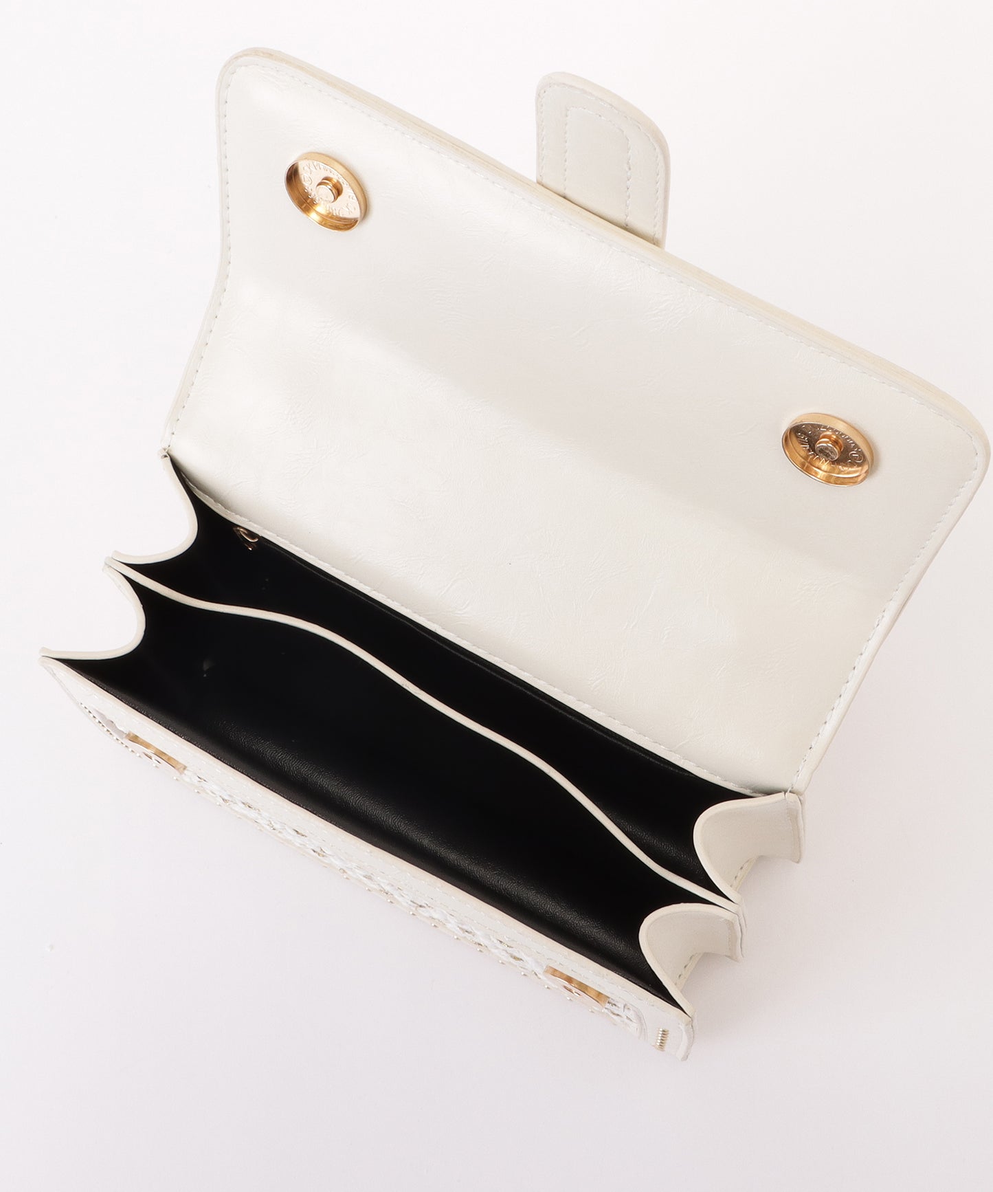 ミックスツイードスタッズ付き2WAYショルダーバッグ