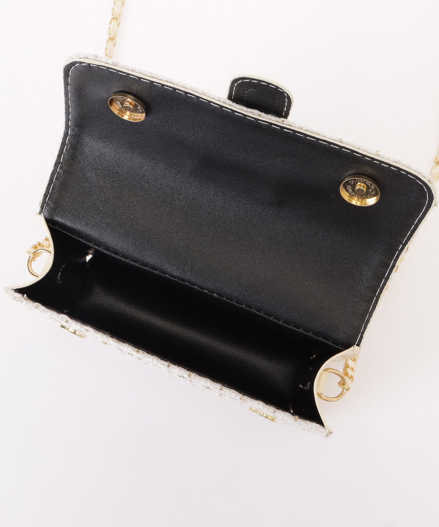 ラメ入りミックスツイードショルダーバッグ