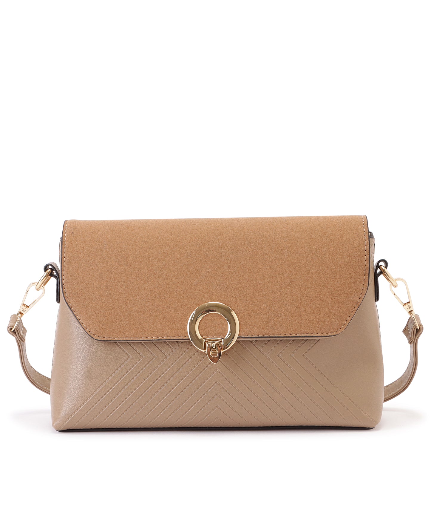 レザー調ステッチ2WAYショルダーバッグ