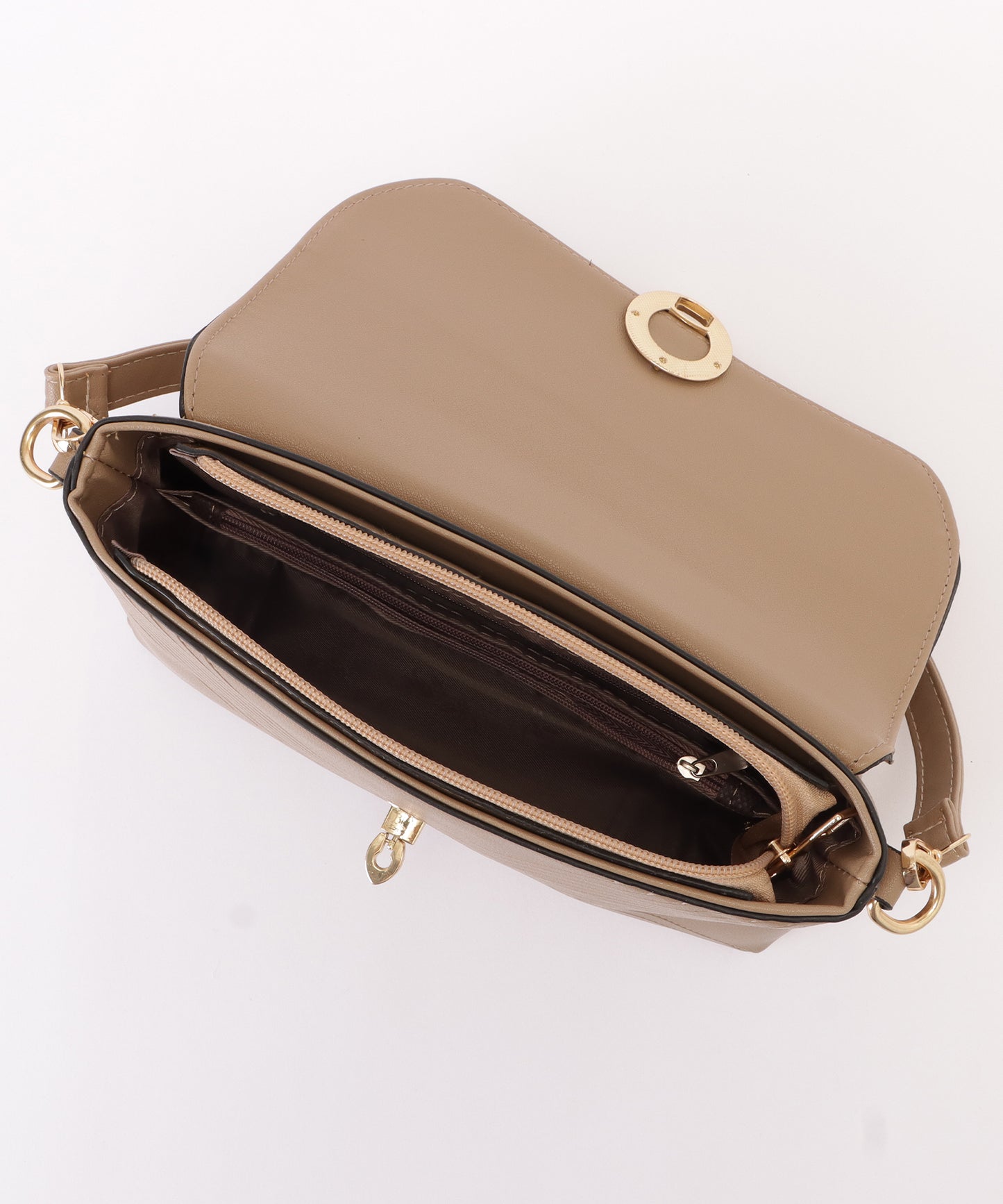 レザー調ステッチ2WAYショルダーバッグ