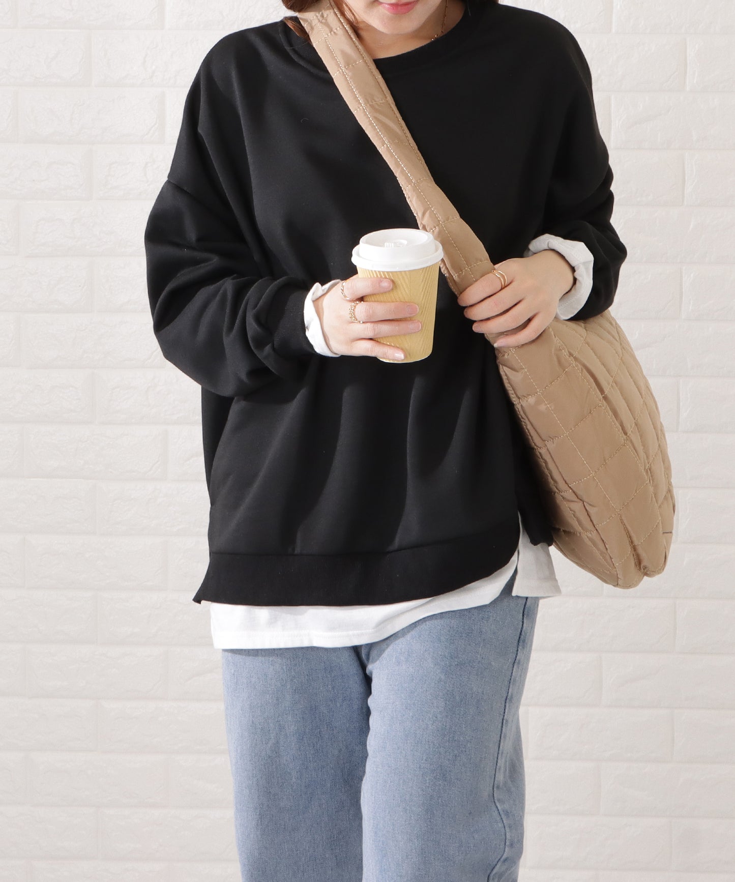 キルティングビッグショルダーバッグ