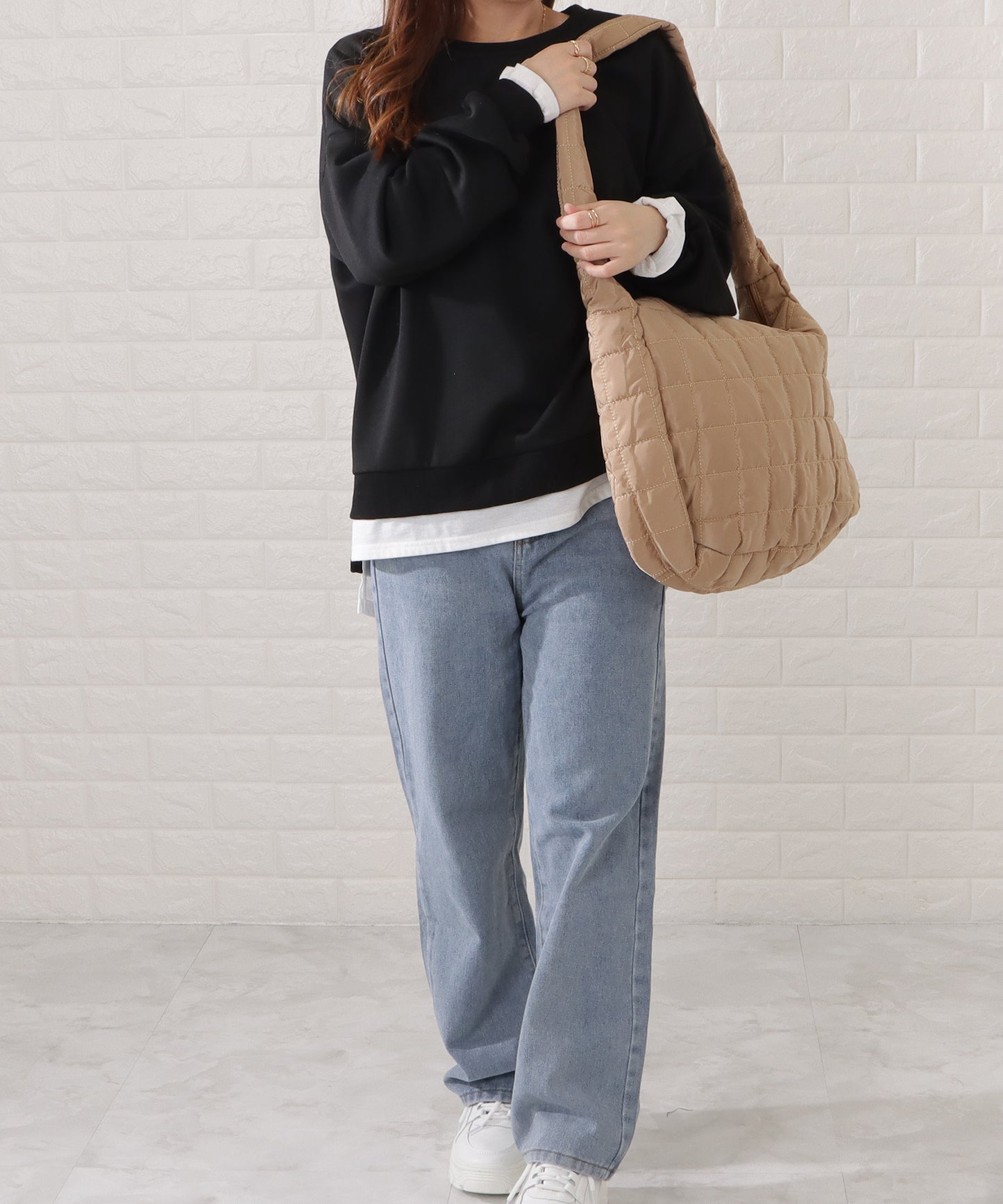 キルティングビッグショルダーバッグ