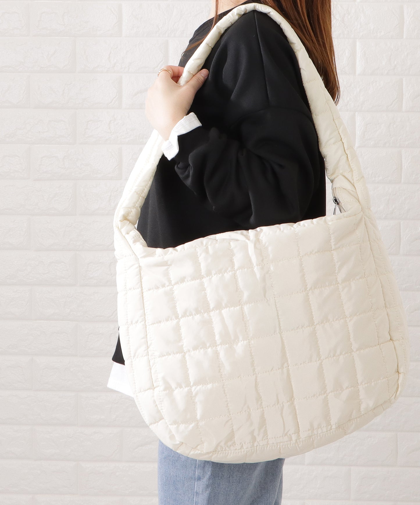 キルティングビッグショルダーバッグ