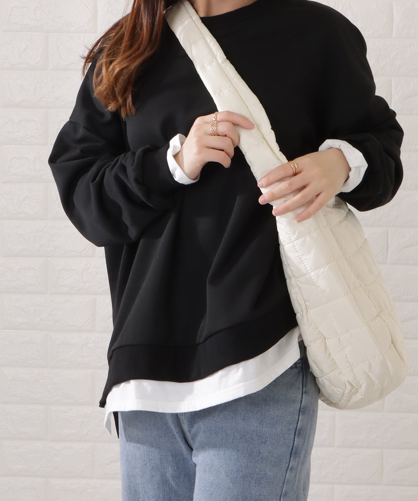 キルティングビッグショルダーバッグ