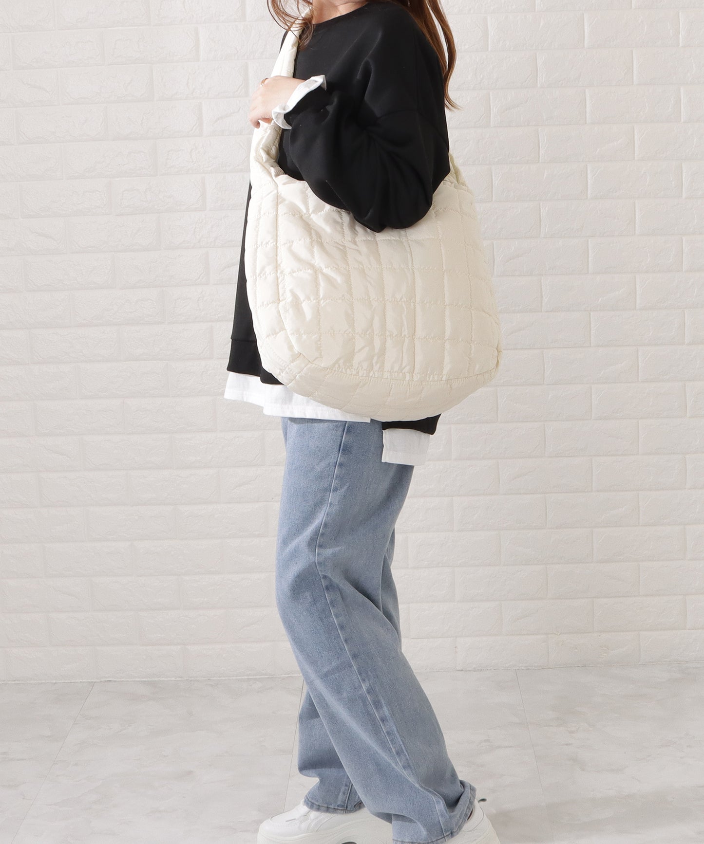 キルティングビッグショルダーバッグ