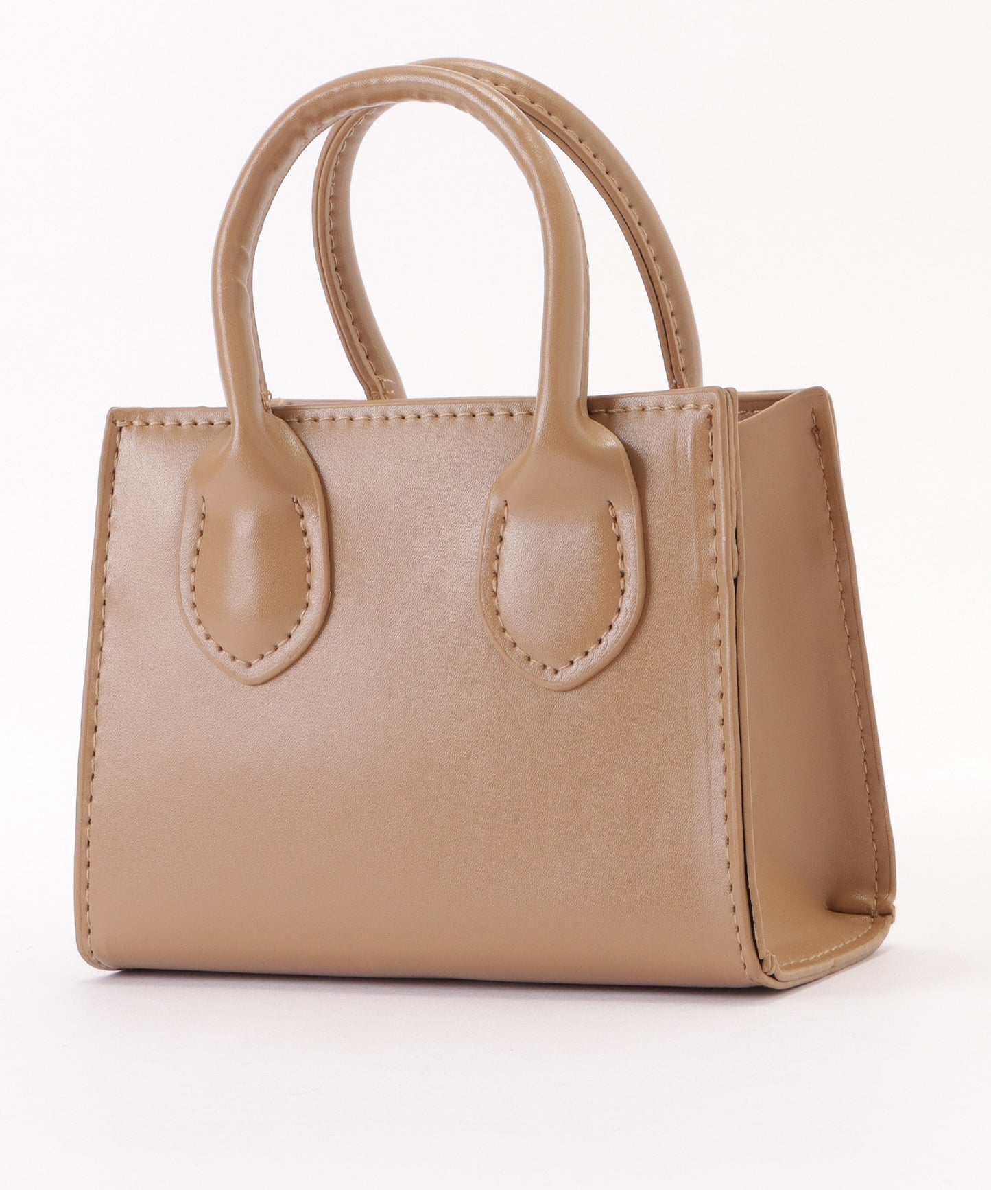 レザー調ギャザーショルダーバッグ