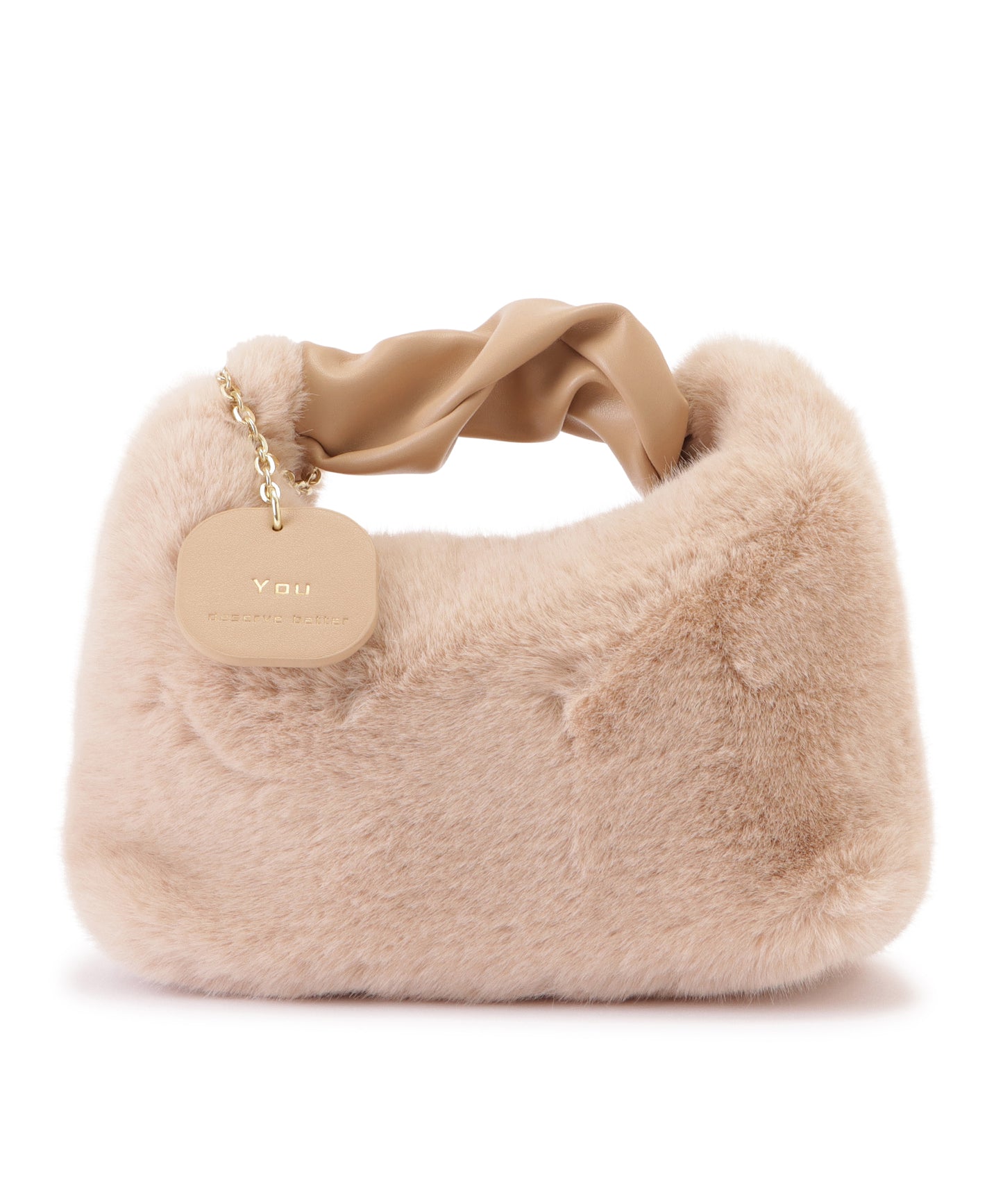 チャーム付き2WAYファートートバッグ