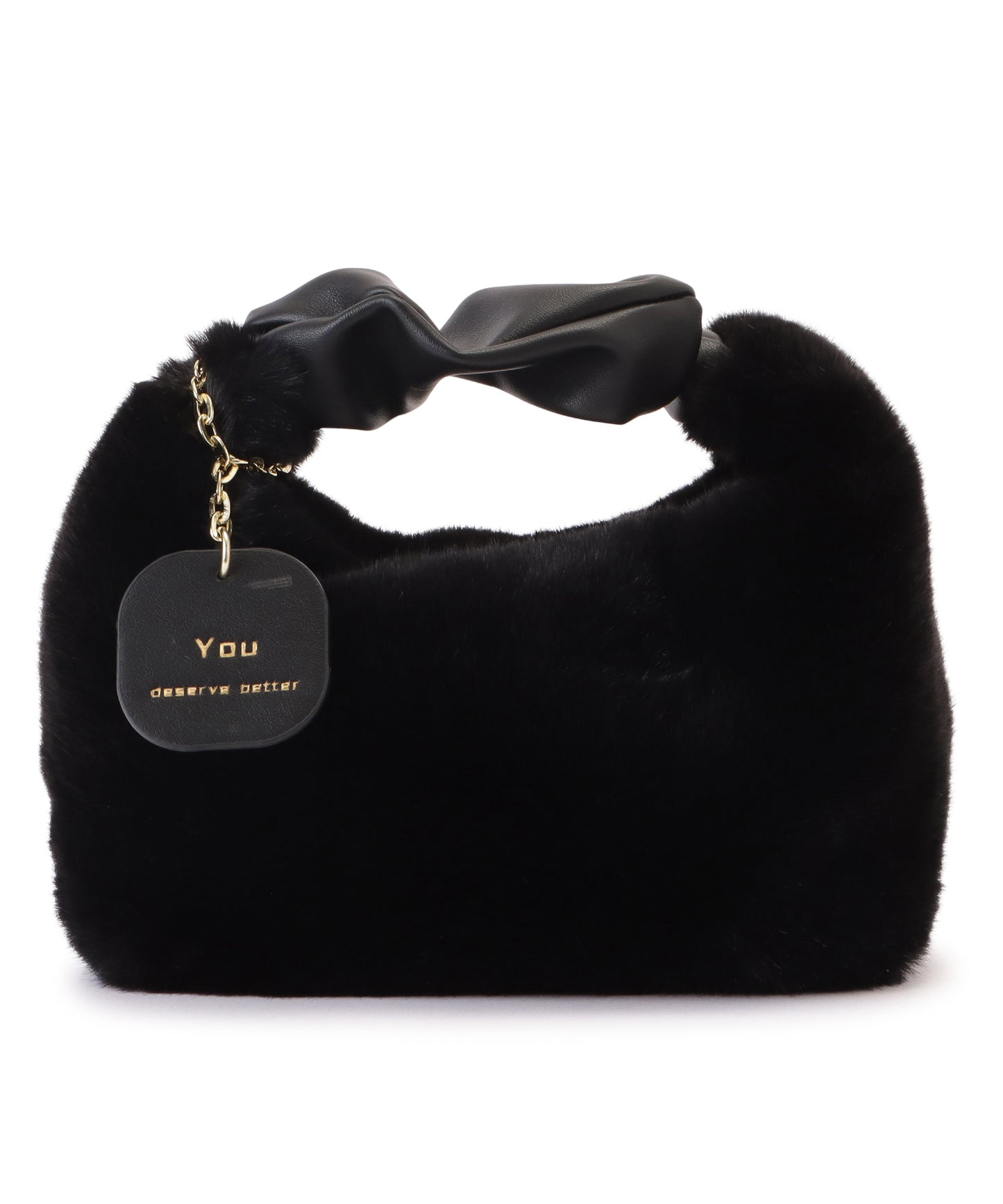 チャーム付き2WAYファートートバッグ