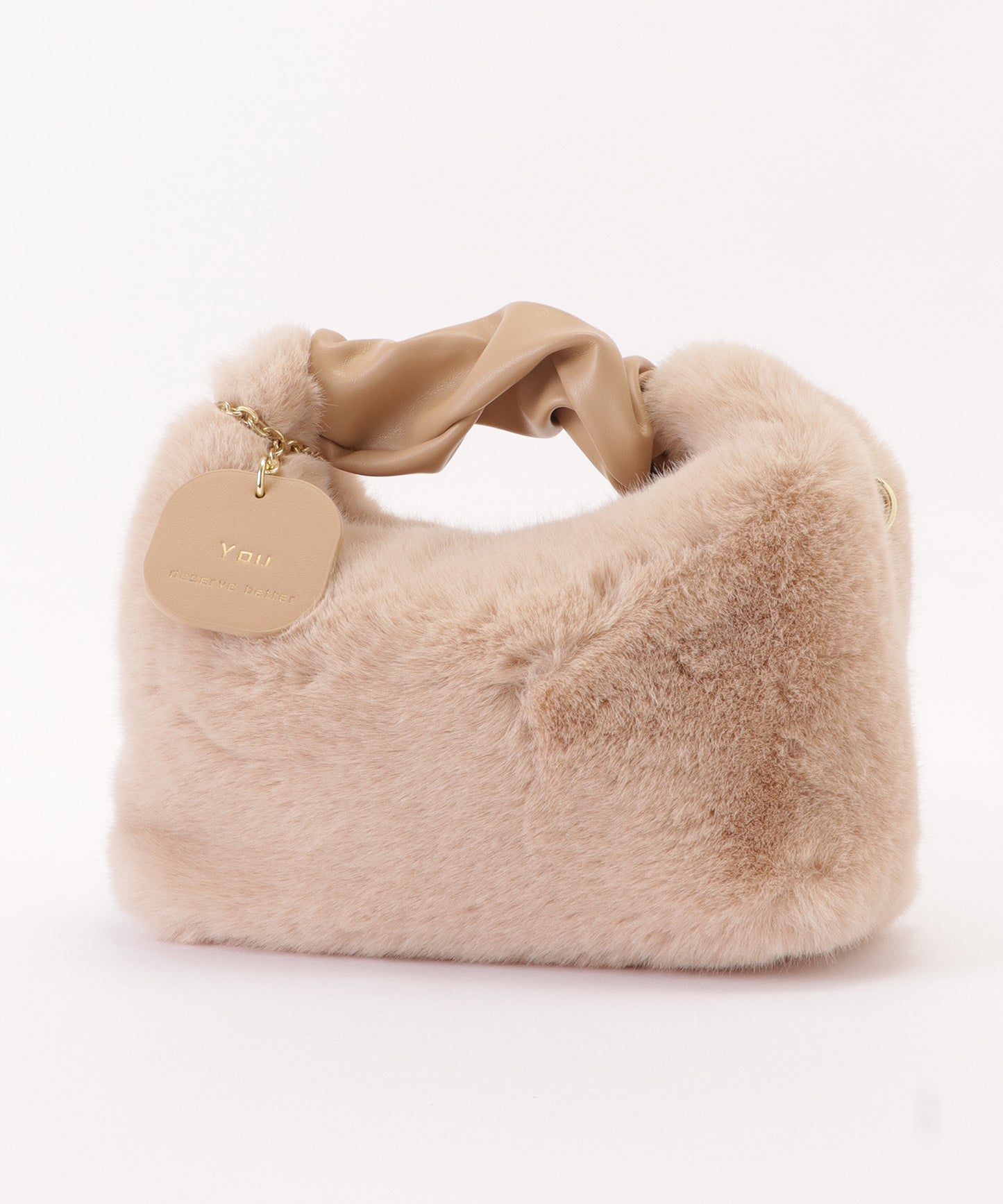 チャーム付き2WAYファートートバッグ