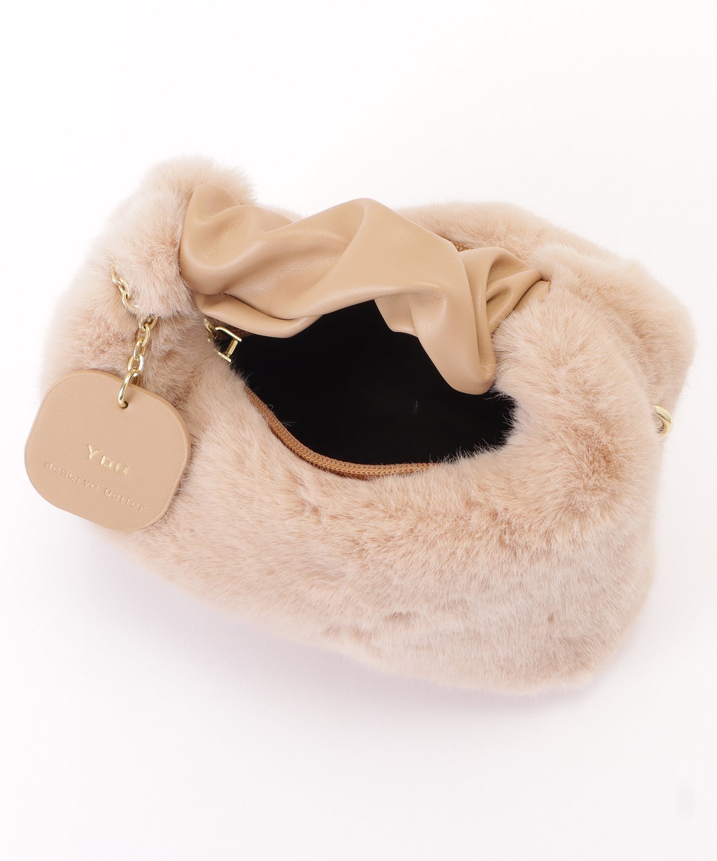 チャーム付き2WAYファートートバッグ