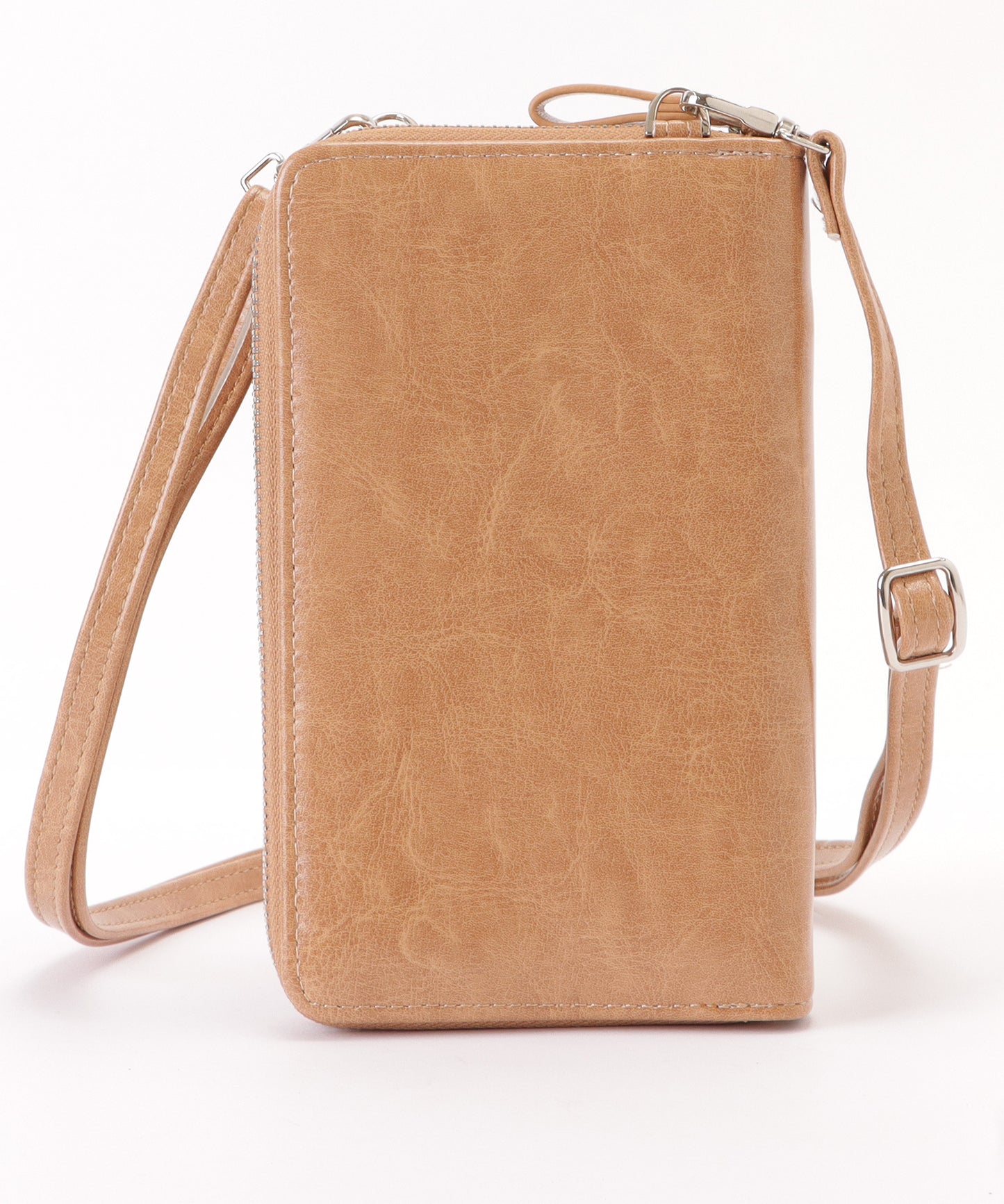 クロコダイル柄レザー調スマートフォンショルダーバッグ