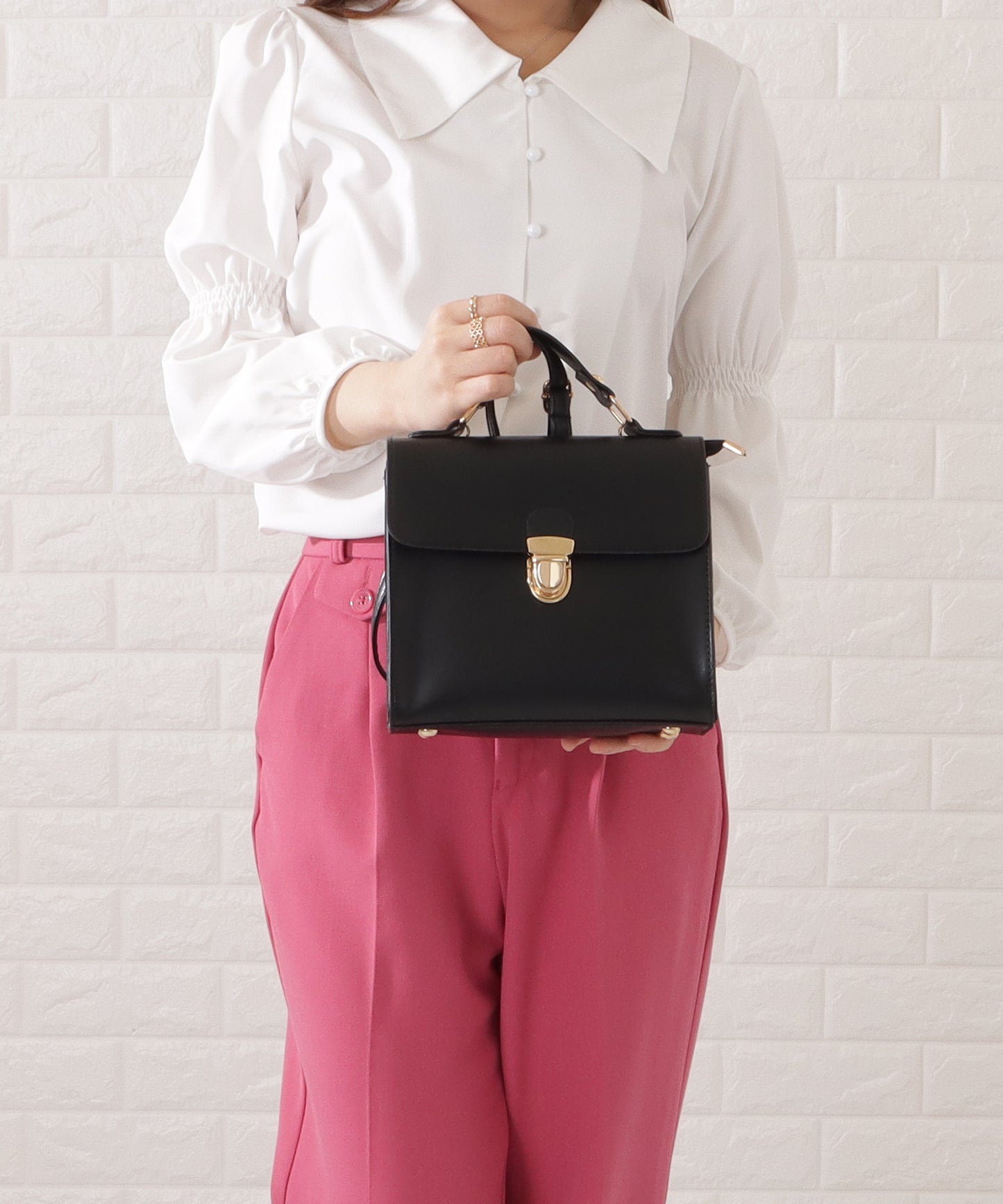 レザー調2WAYドクターズバッグ