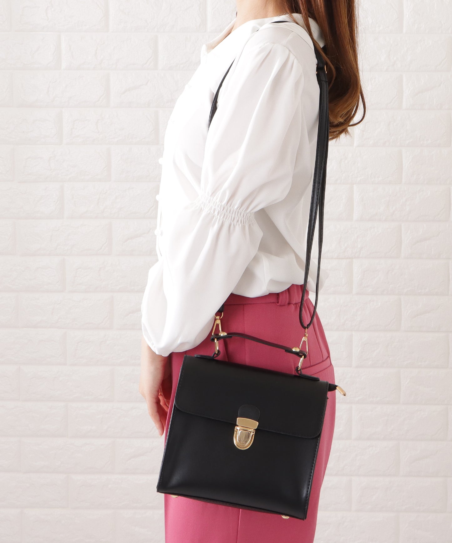 レザー調2WAYドクターズバッグ