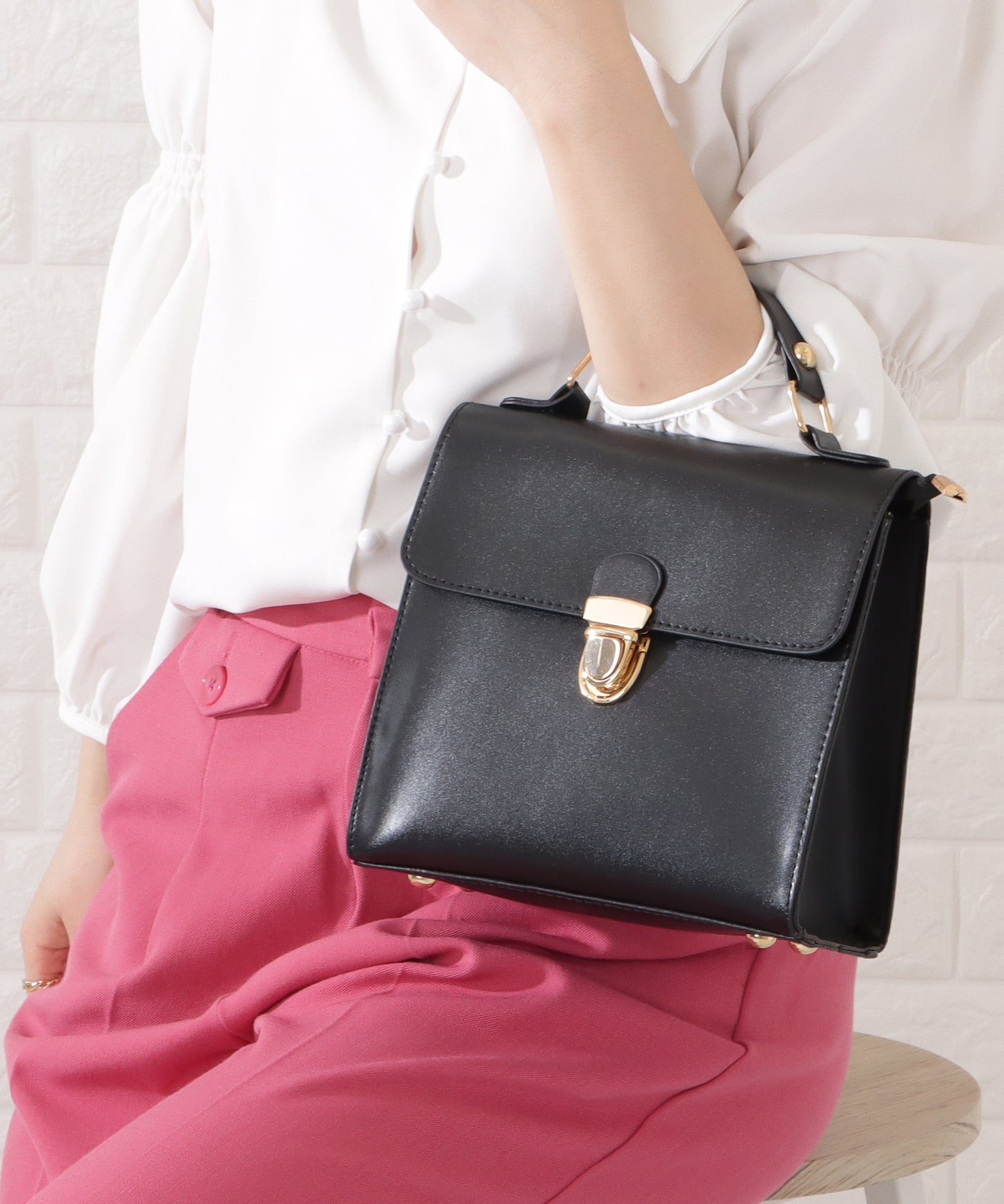 レザー調2WAYドクターズバッグ