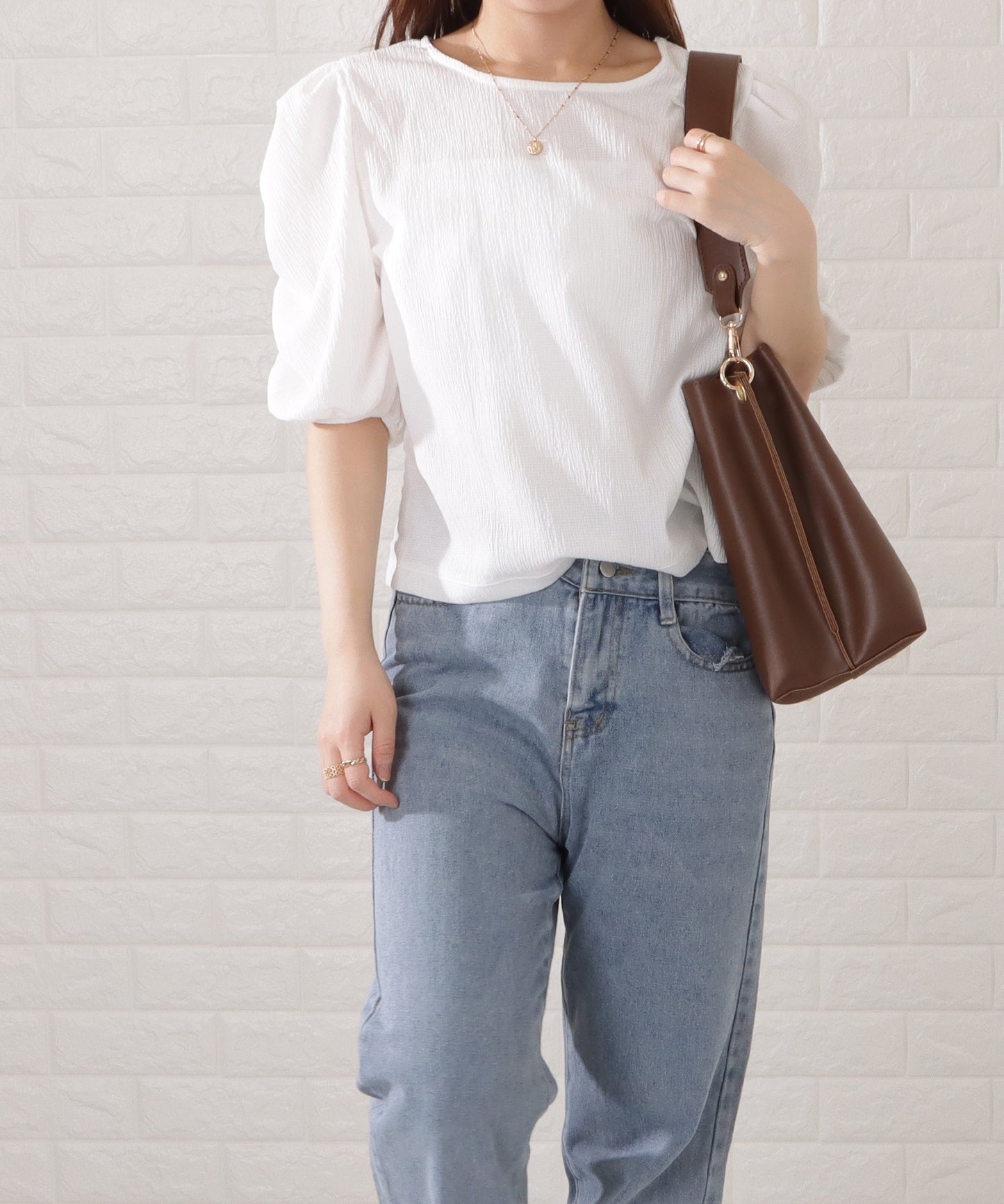 マットレザー調2WAYダブルストラップバッグ