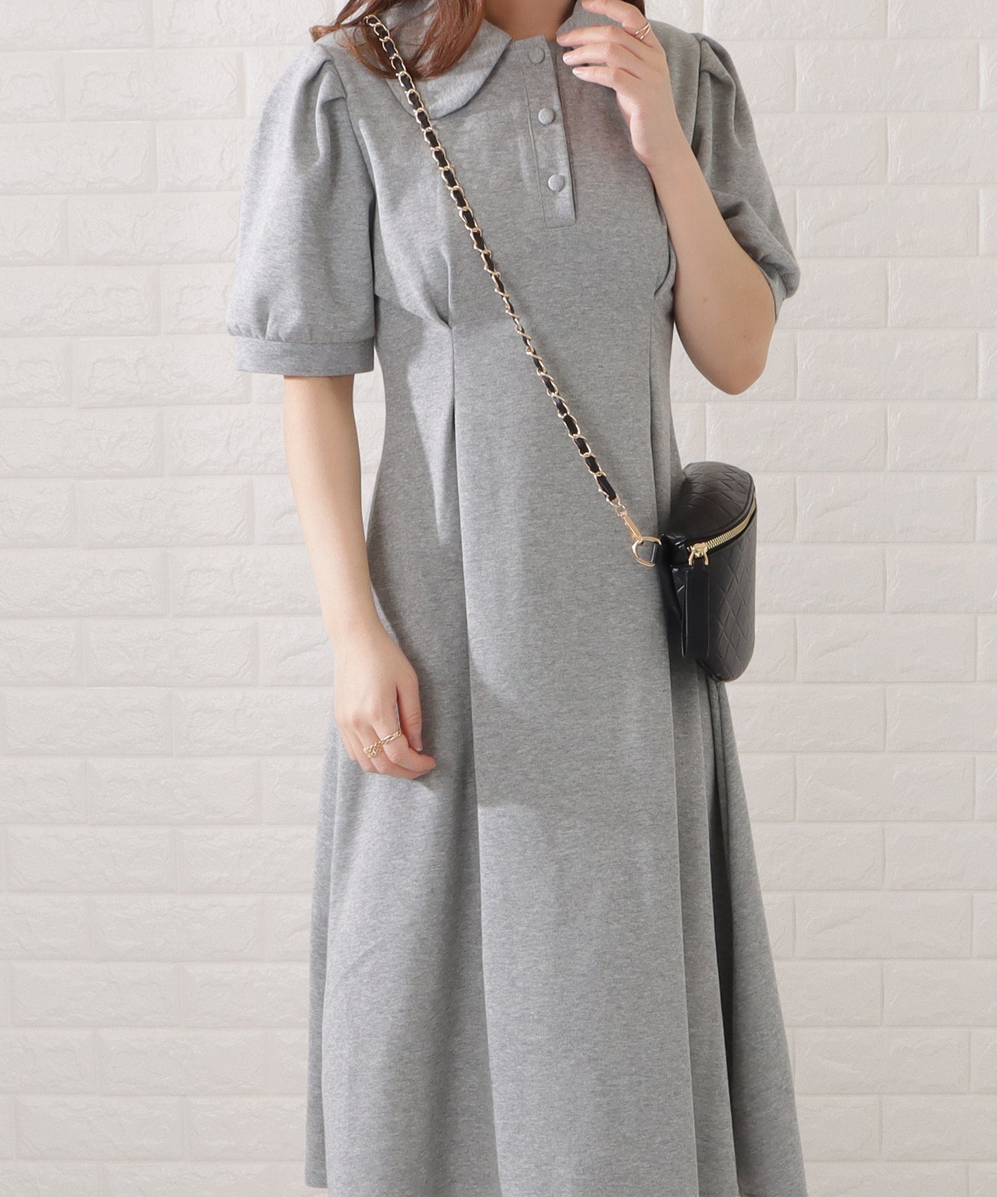 レザー調メッシュデザインショルダーバッグ