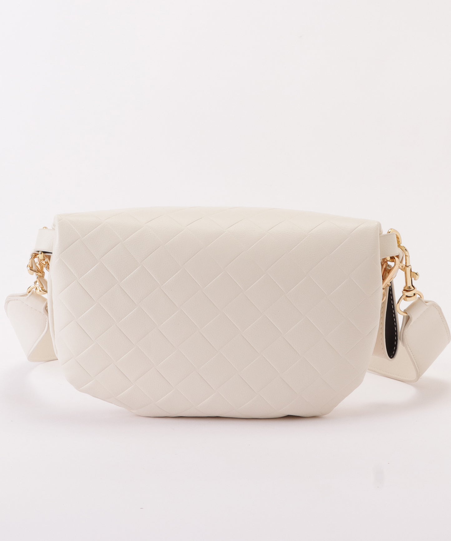 レザー調メッシュデザインショルダーバッグ