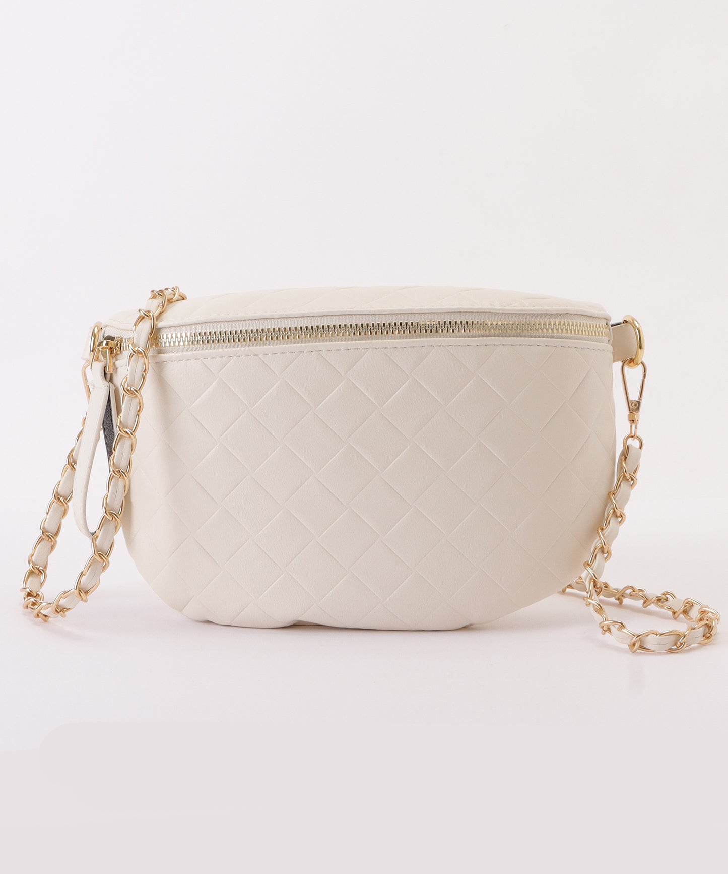 レザー調メッシュデザインショルダーバッグ