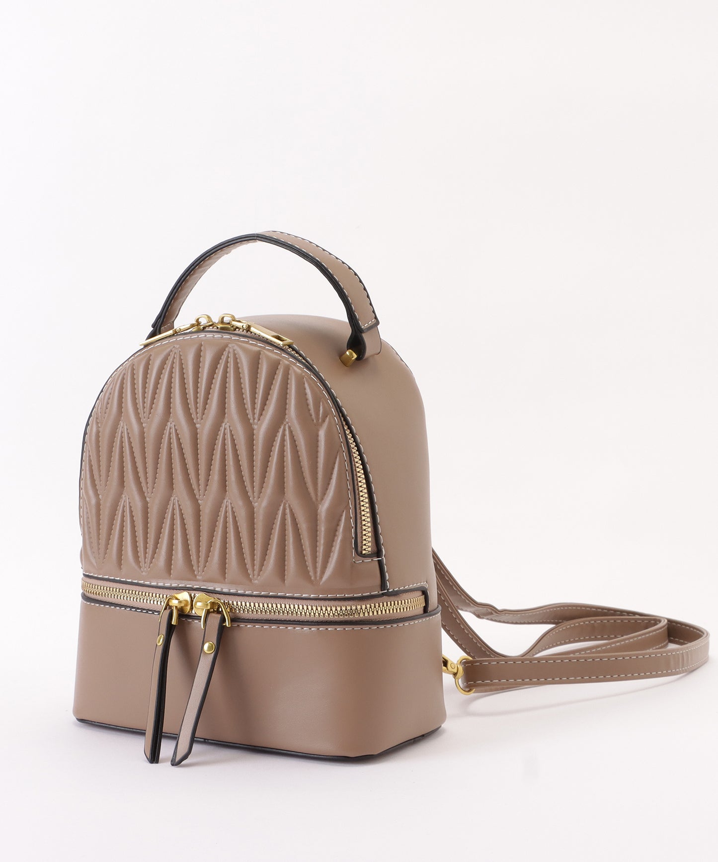 レザー調ヘリンボーンデザイン2WAYリュックサック