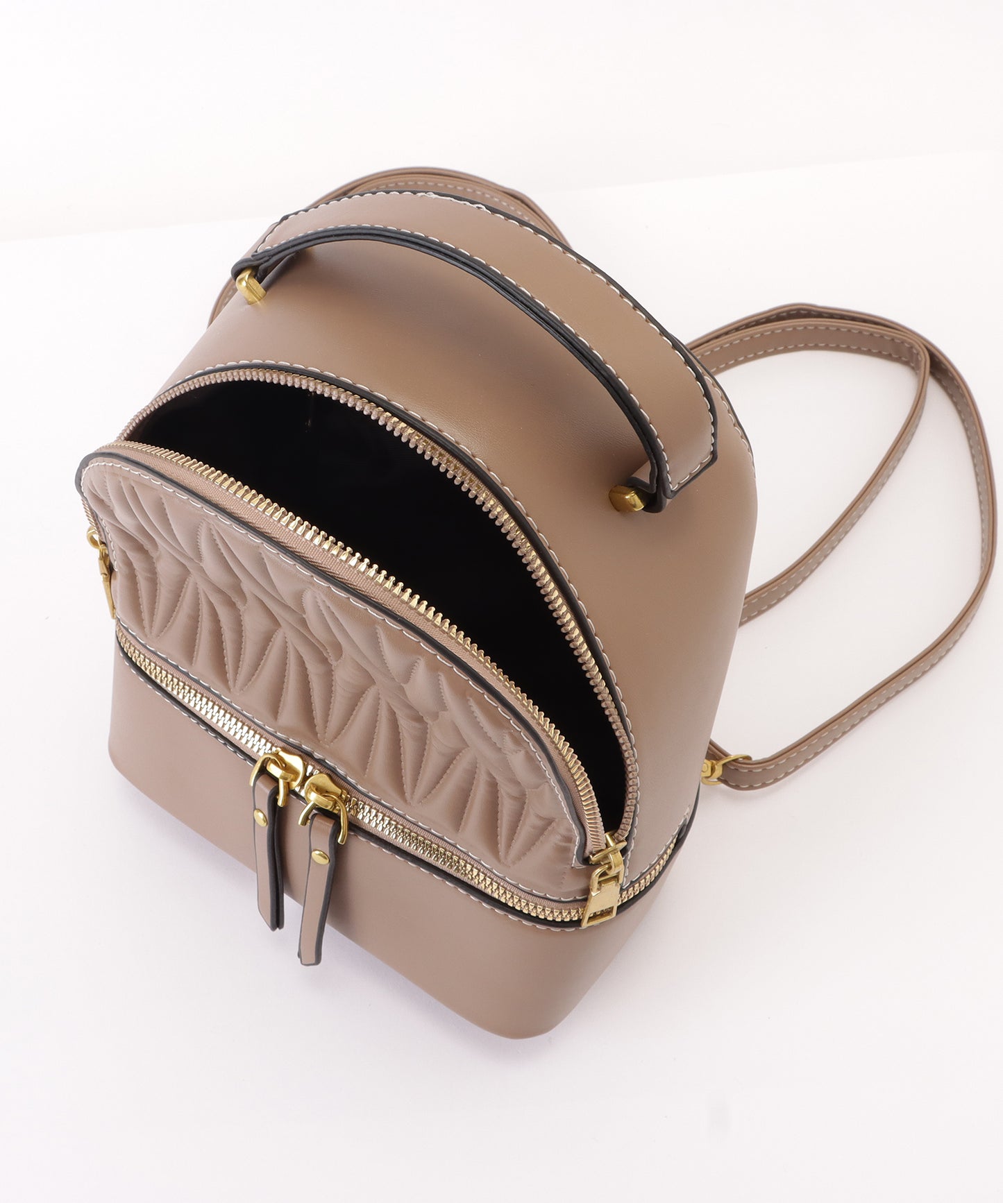 レザー調ヘリンボーンデザイン2WAYリュックサック