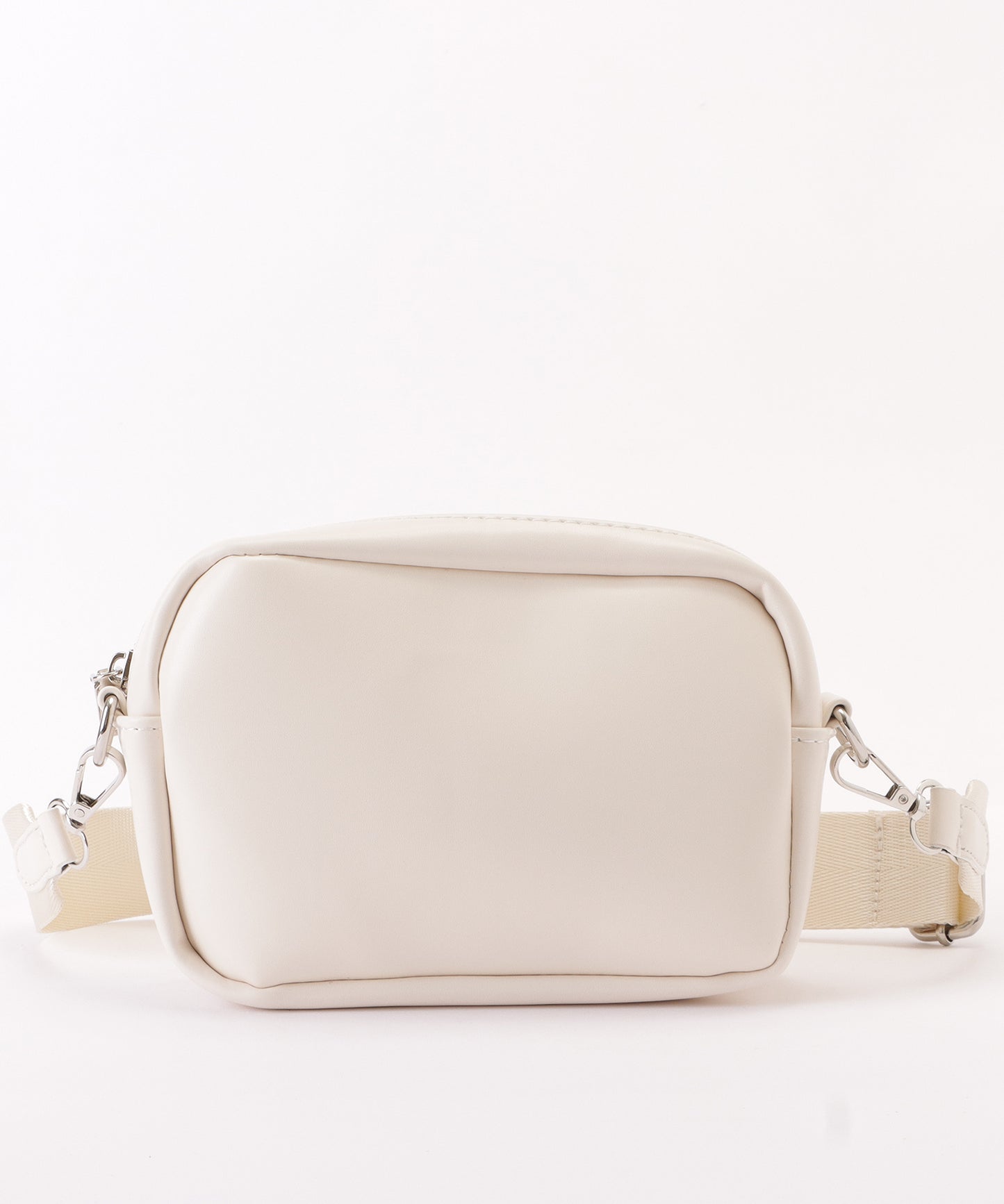 マットレザー調ミニポーチ付きショルダーバッグ