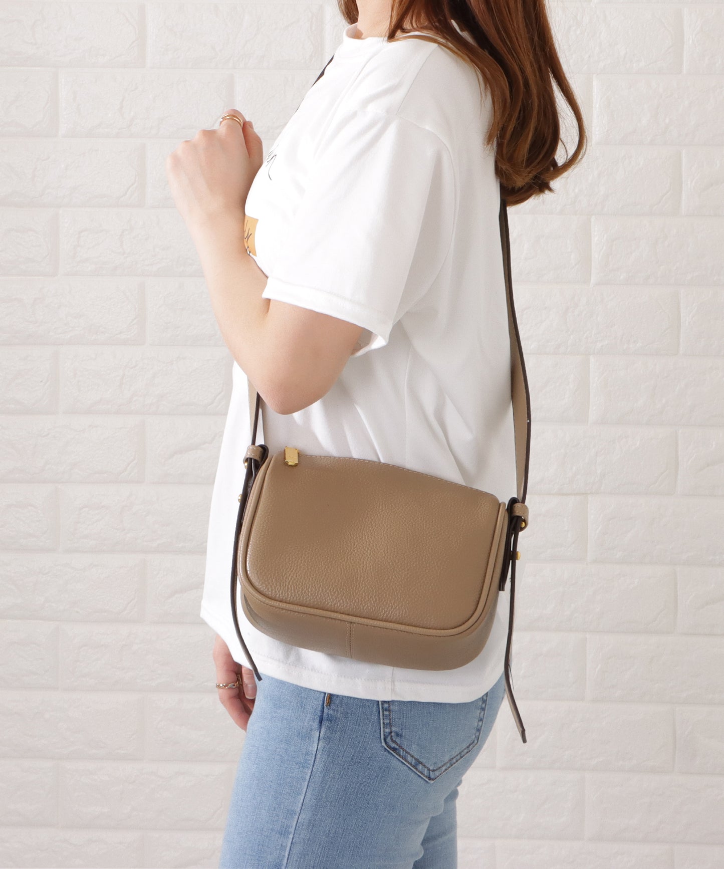 マットレザー調2WAYミニマルワンカラーバッグ