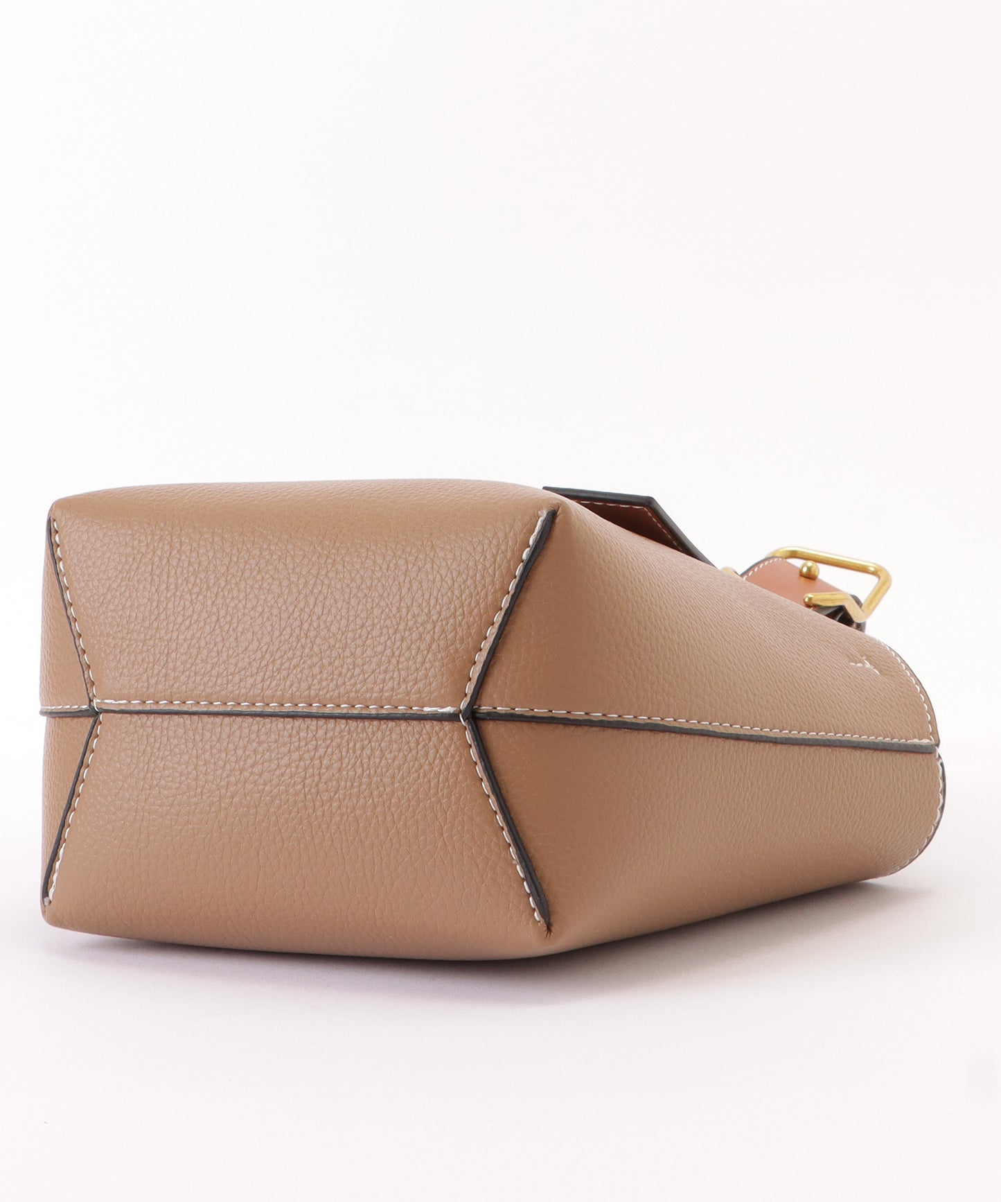 レザー調バイカラーワンハンドル 2WAYショルダーバッグ