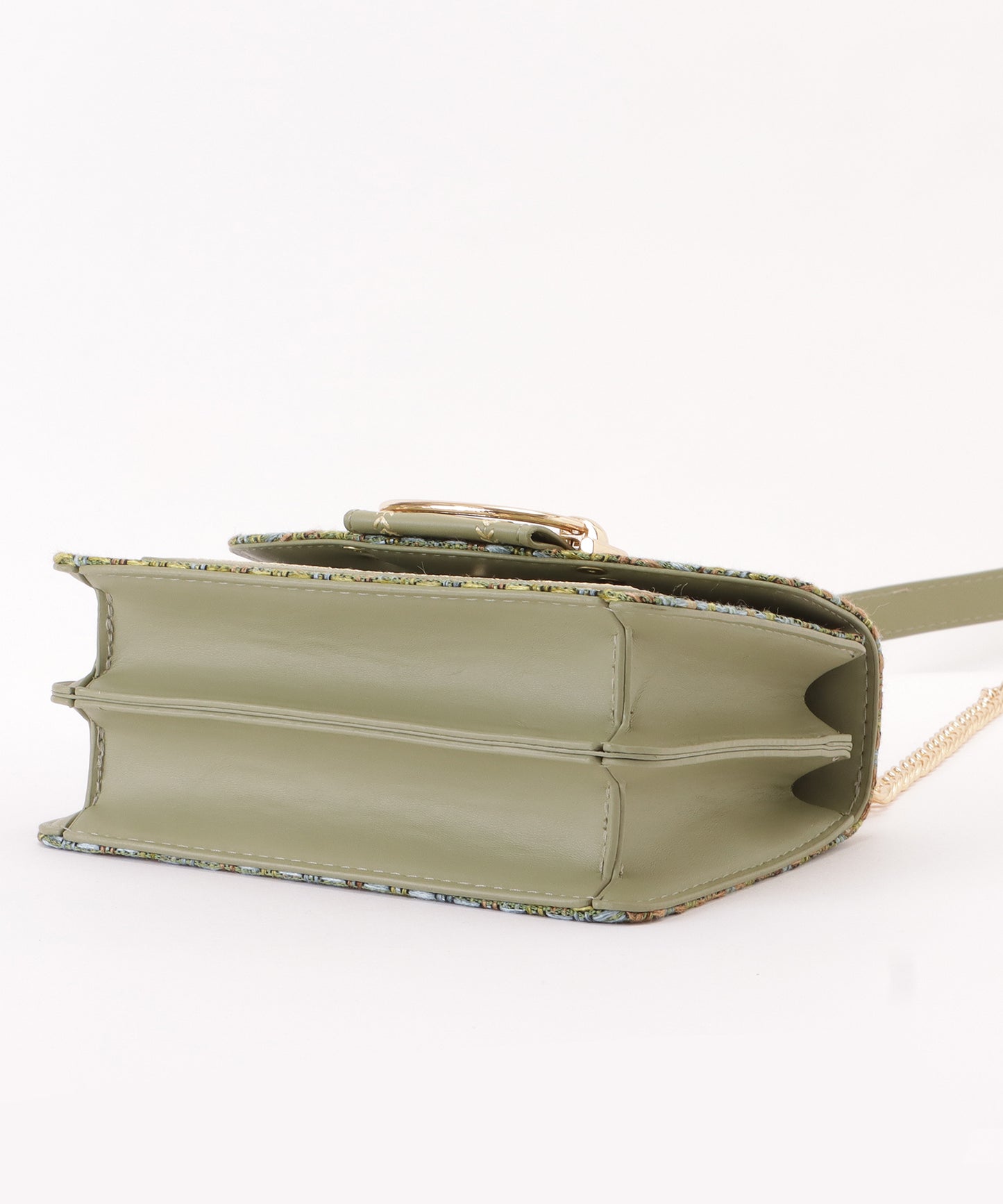 ミックスカラー異素材チェーンショルダーバッグ