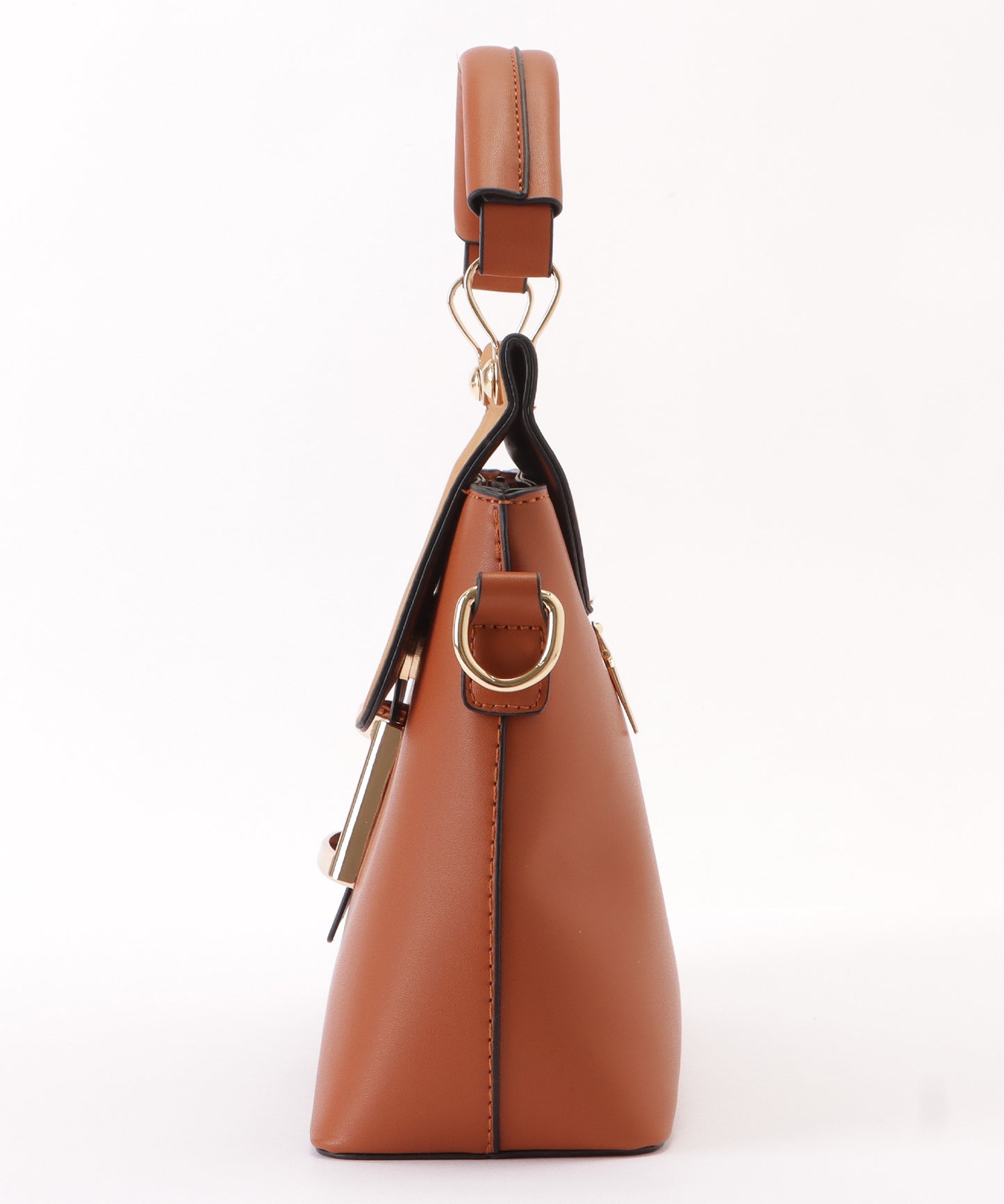 レザー調2WAYスクエアショルダーバッグ