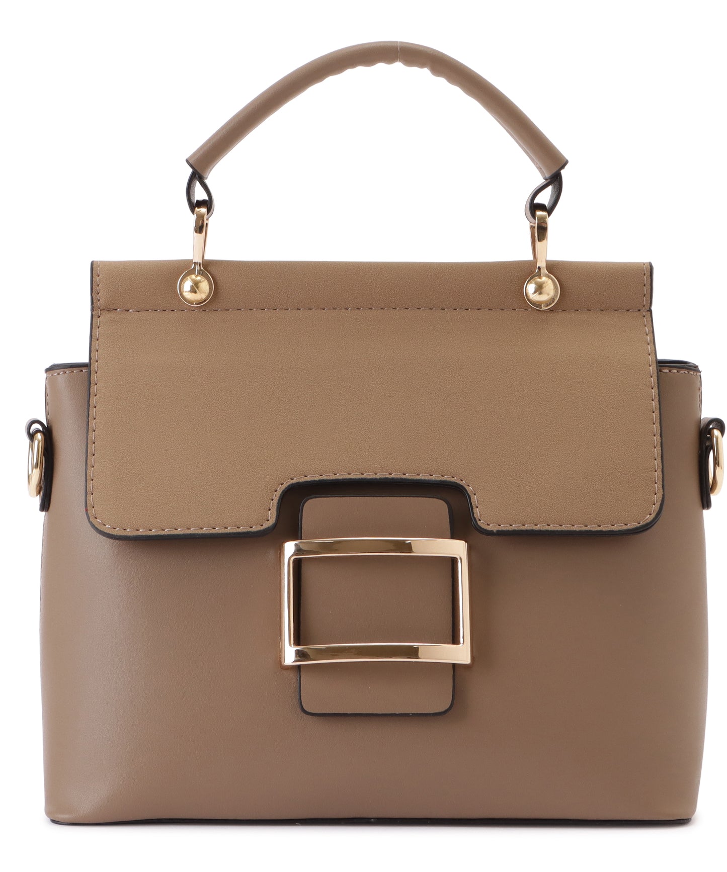 レザー調2WAYスクエアショルダーバッグ