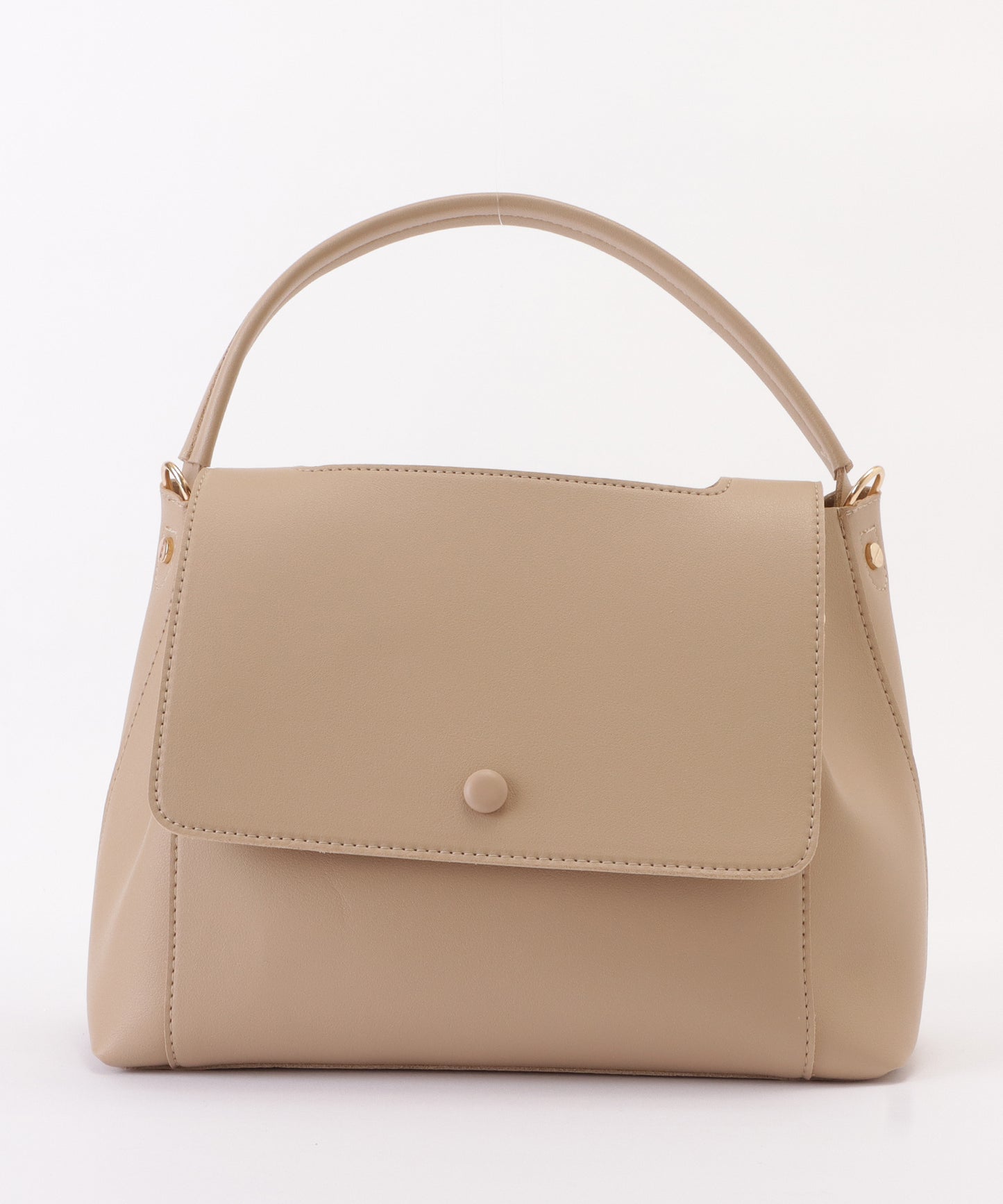 レザー調2WAY異素材ベルト付きショルダーバッグ