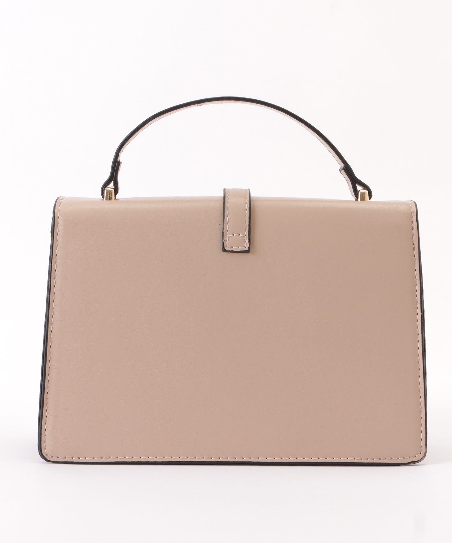 レザー調2WAYスクエアベルト付きバッグ