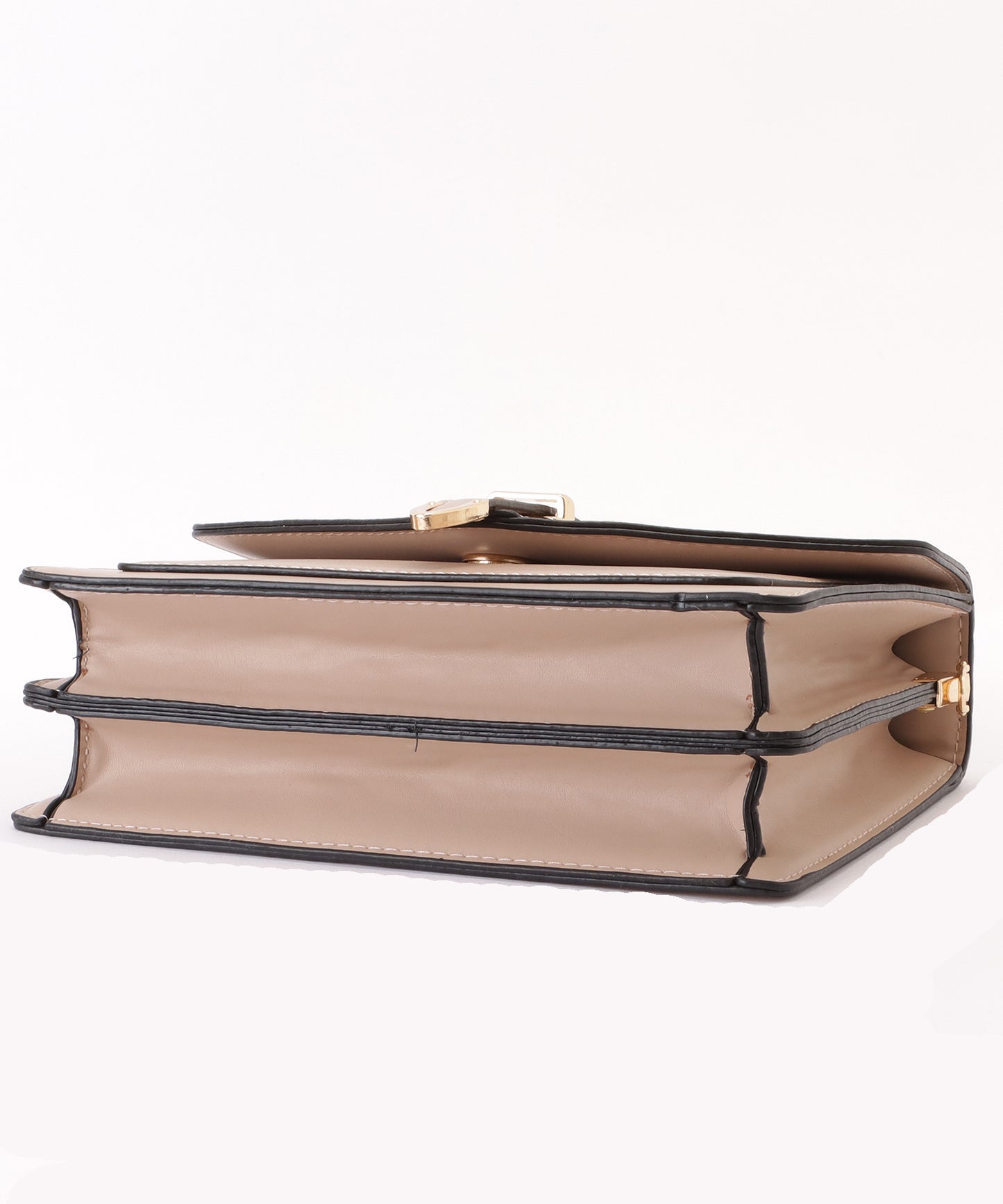 レザー調2WAYスクエアベルト付きバッグ